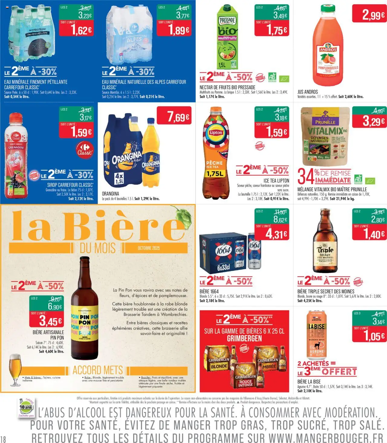  | Page: 18 | Produits: Robe, Orangina, Eau minérale, Framboise