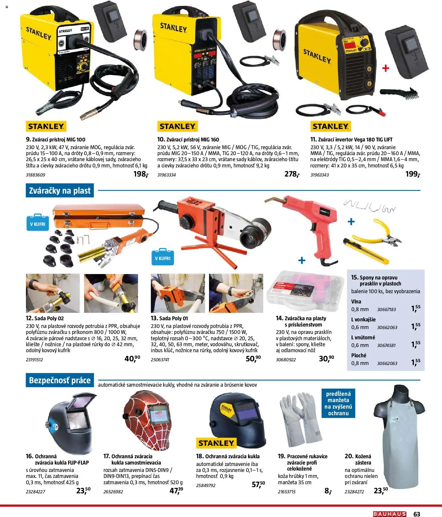 Nové Bauhaus akcie – leták je platný od 26.01.2026 | Strana: 63 | Produkty: Skrutkovač, Zváračka, Zváračka na plasty
