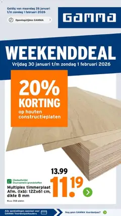 GAMMA - Weekenddeal - Voorbeeld van een folder van GAMMA, geldig van 26.01.2026