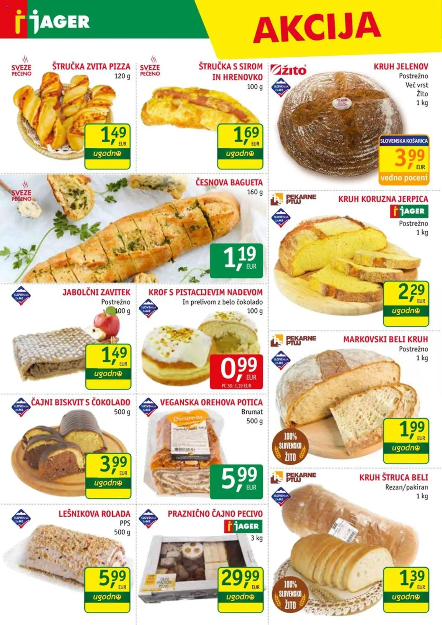 Novi Jager katalog ponudbe – veljaven od 18.03.2026 | Stran: 6 | Izdelki: Štručka, Rolada, Kruh