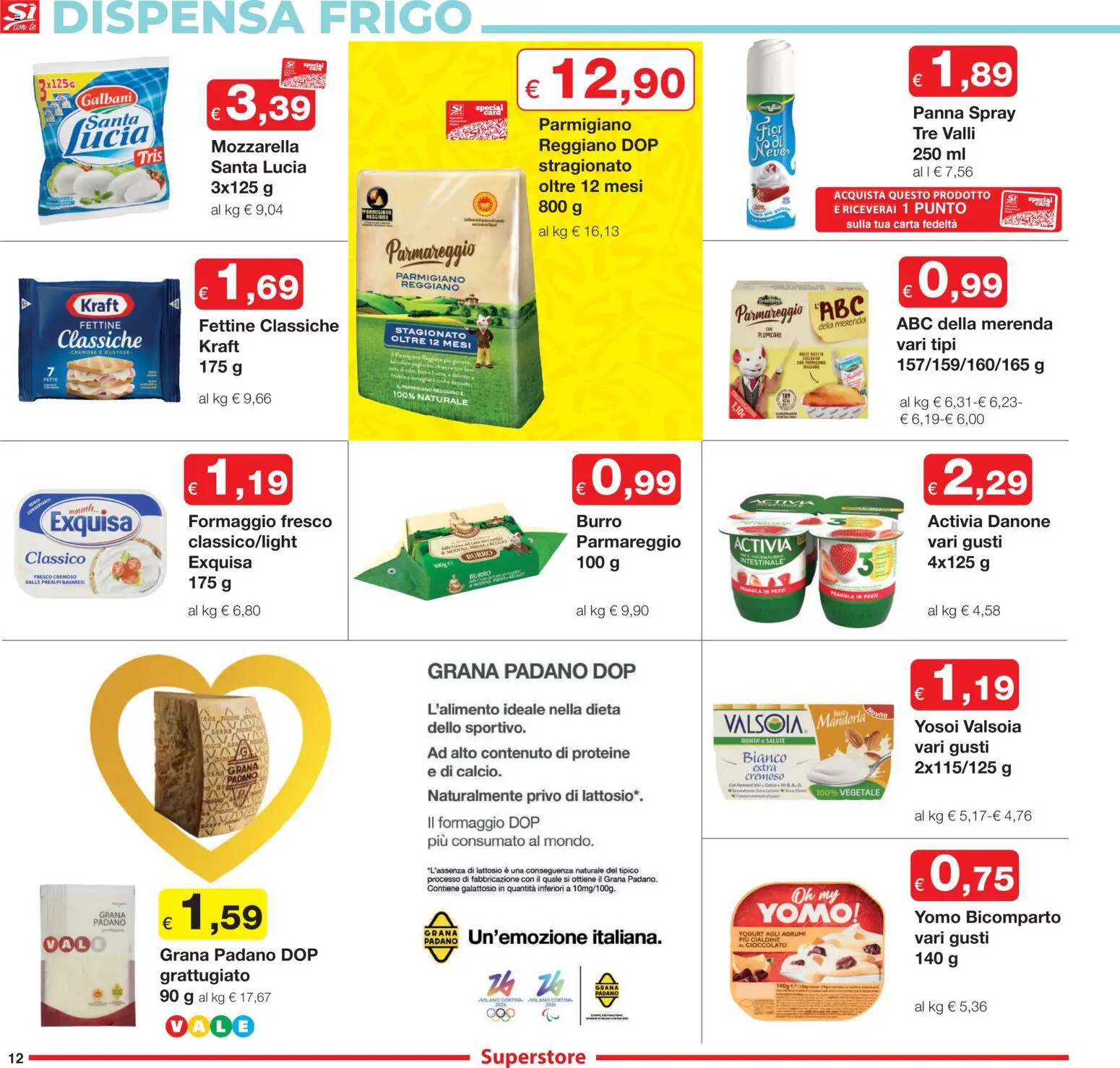 Volantino Sì con Te del 13.11.2025 | Pagina: 12 | Prodotti: Yogurt, Formaggio, Agrumi, Grana Padano