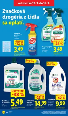 Lidl leták platný od 09.03.2026 | Strana: 70 | Produkty: Lovela, Sanytol, Savo, Kuchyne