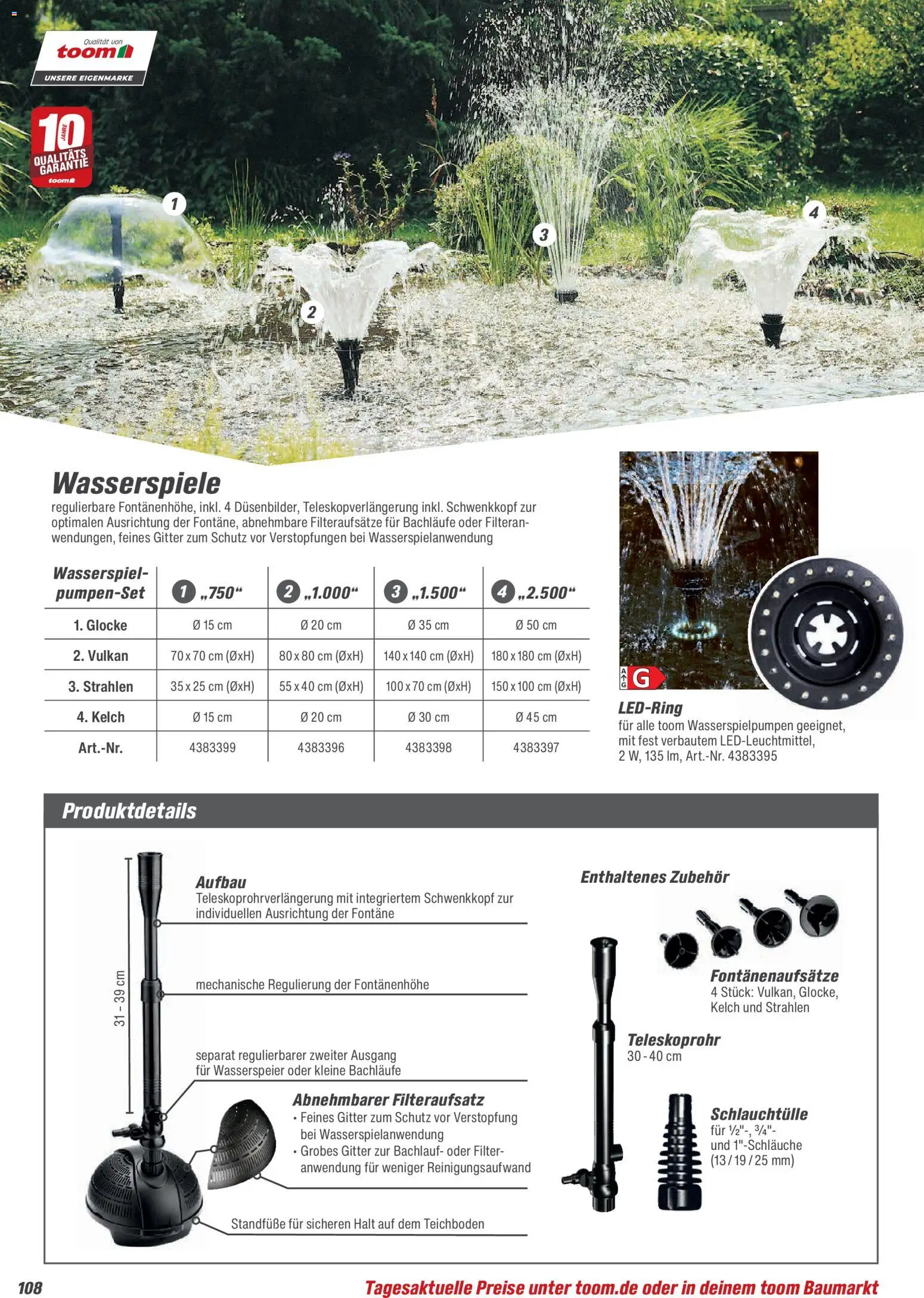 Toom Baumarkt Gartenpflege & Teich 2026 – gültig ab 20.02.2026 | Seite: 108