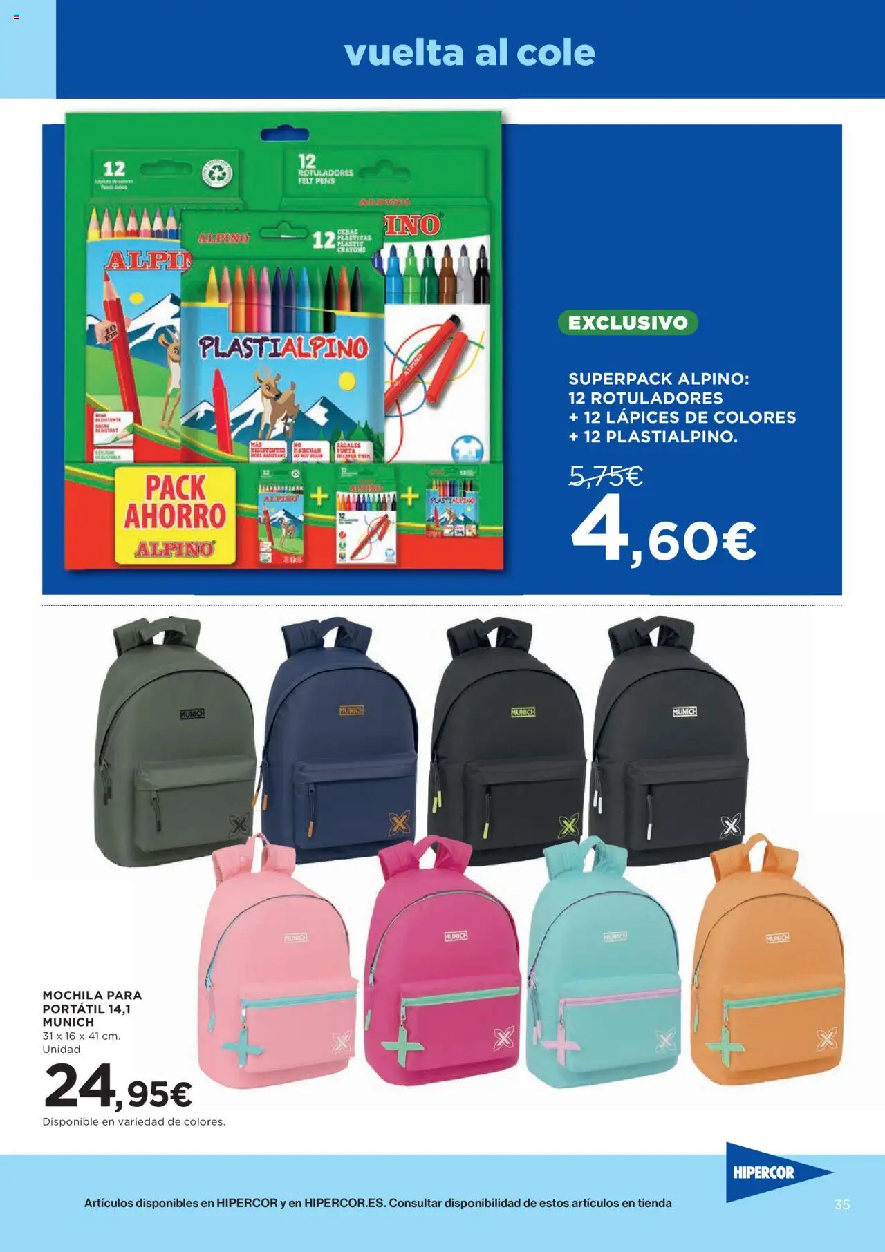 Hipercor catálogo │ válido desde el 14.08.2025 | Página: 39 | Productos: Mochila