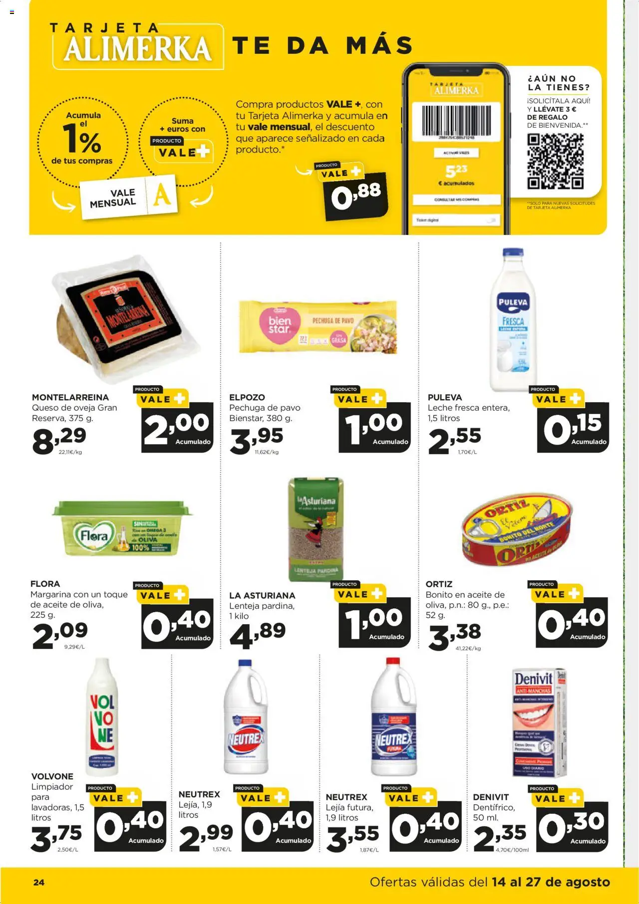 Alimerka folleto Castilla y León │ válido desde el 14.08.2025 | Página: 13 | Productos: Queso, Aceite, Té, Margarina