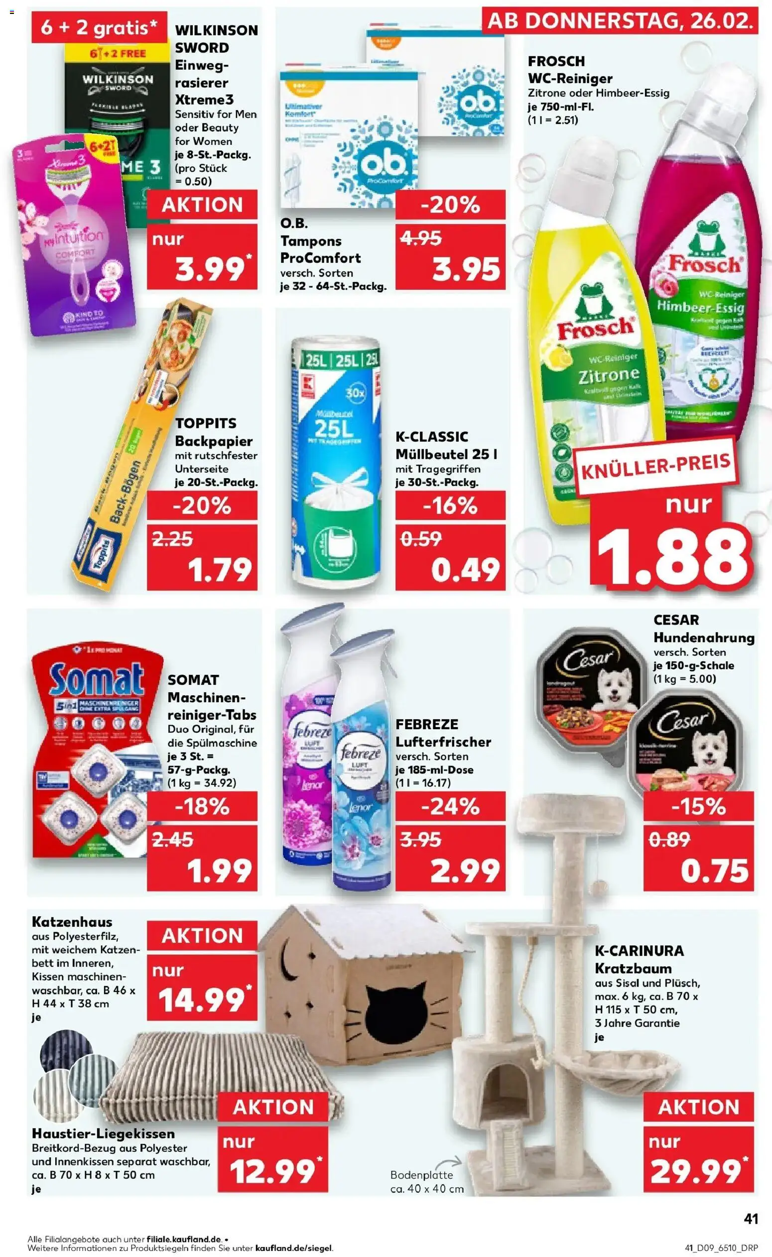 Kaufland prospekt Soest	 – gültig ab 26.02.2026 | Seite: 41 | Produkte: Lenor, Rasierer, Kissen, Zitrone