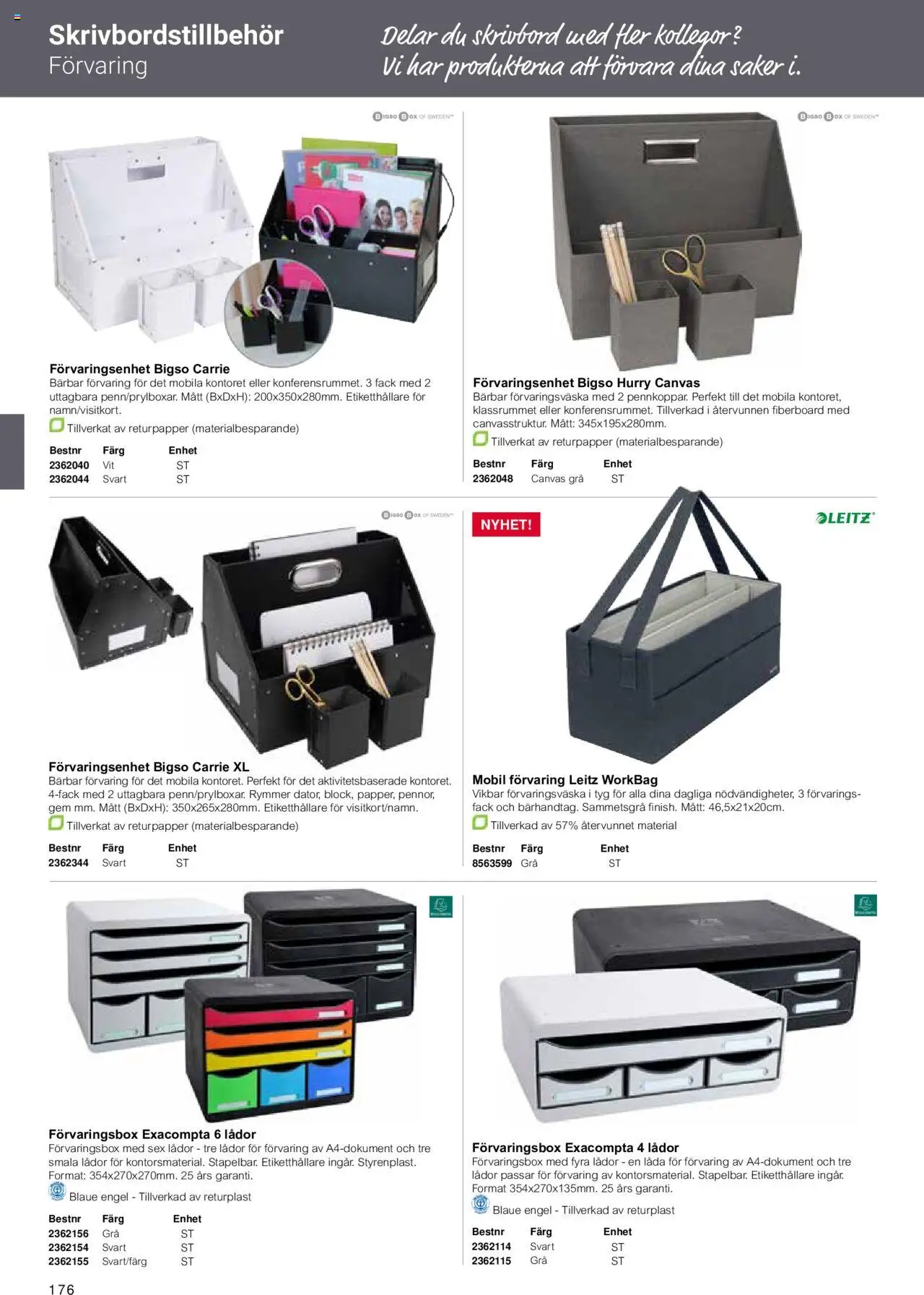 Office Depot reklamblad aktuell från 15.02.2024 | Sida: 178 | Produkter: Gem, Skrivbord, Låda