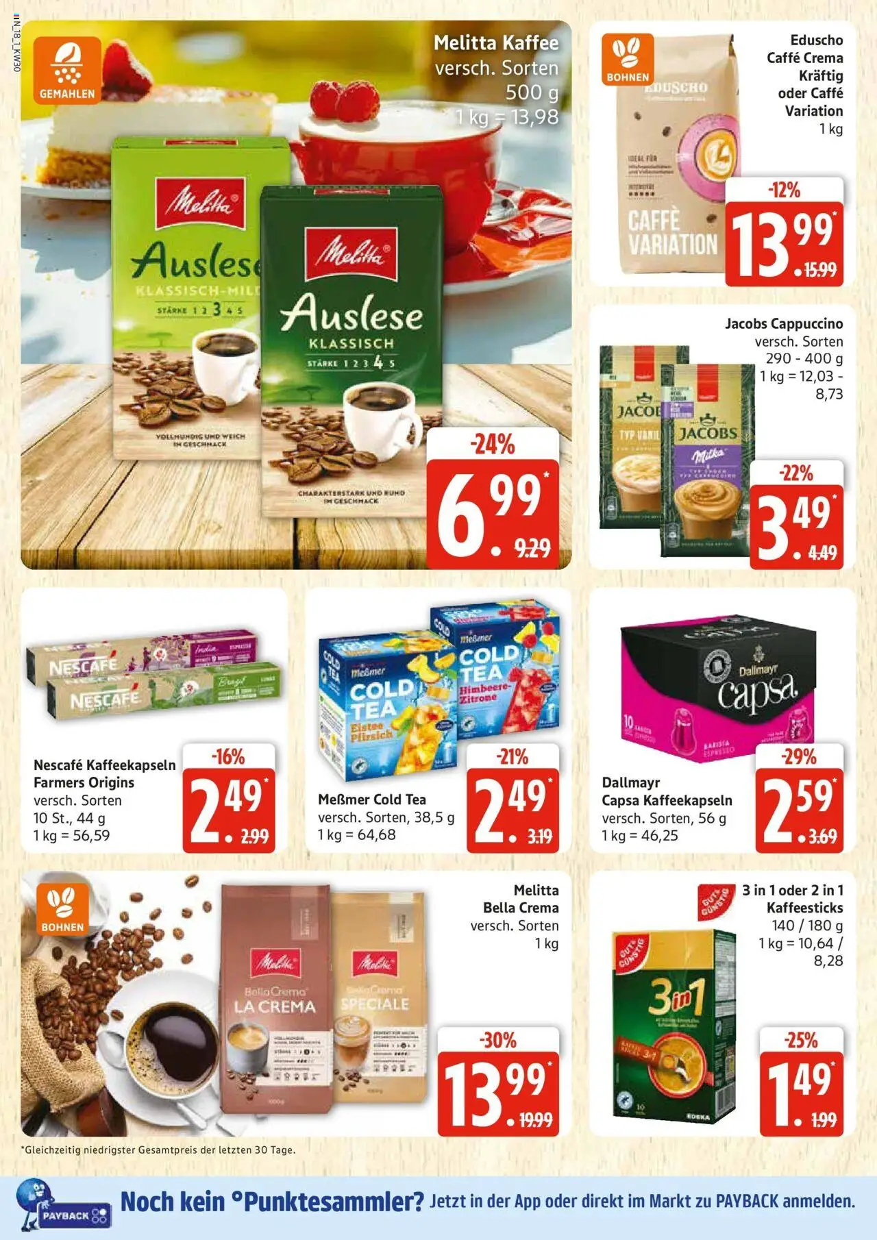 Edeka prospekt Rostock	 - gültig ab dem 20.07.2025 | Seite: 18 | Produkte: Melitta kaffee, Kaffee, Zitrone, Eduscho
