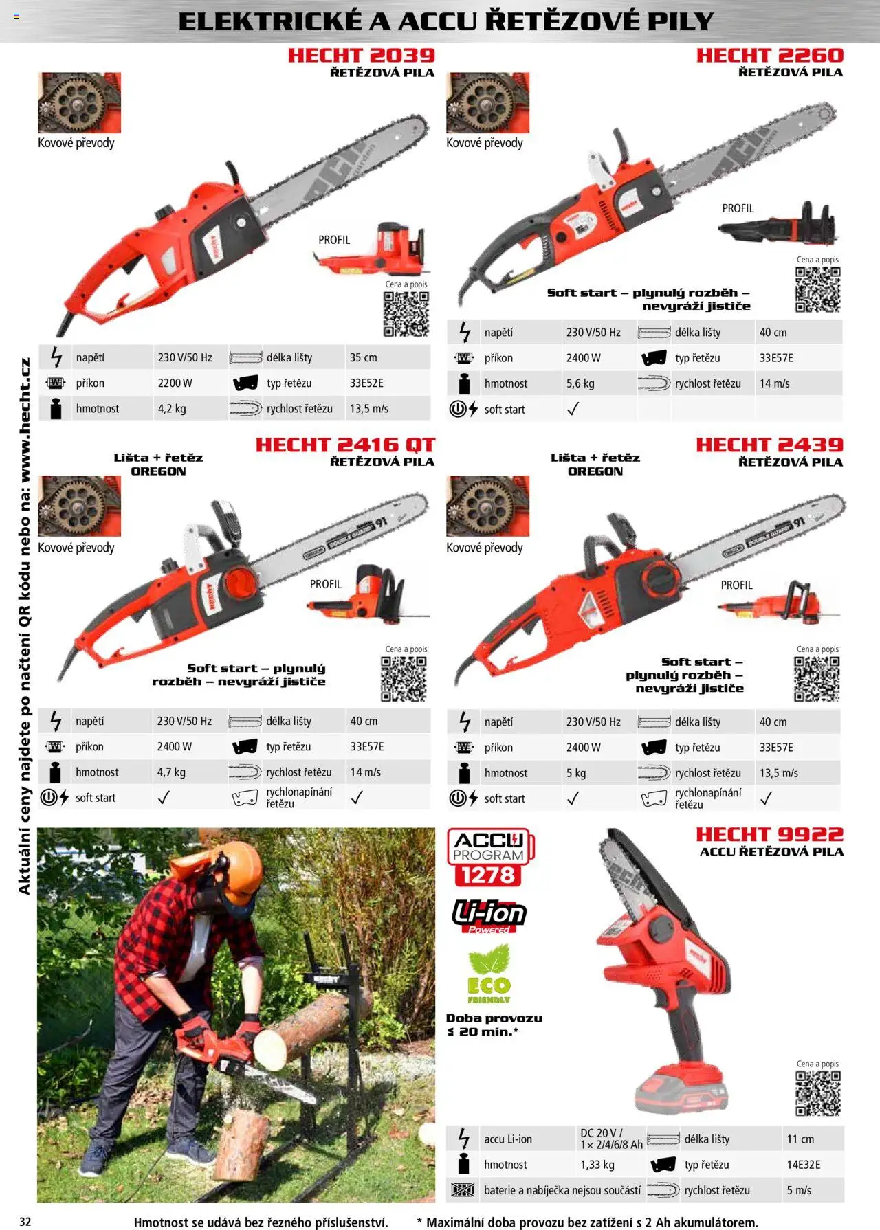 Hecht katalog - Podzim - zima 2025 od 01.09.2025 | Strana: 32 | Produkty: Hecht, Baterie, Pila