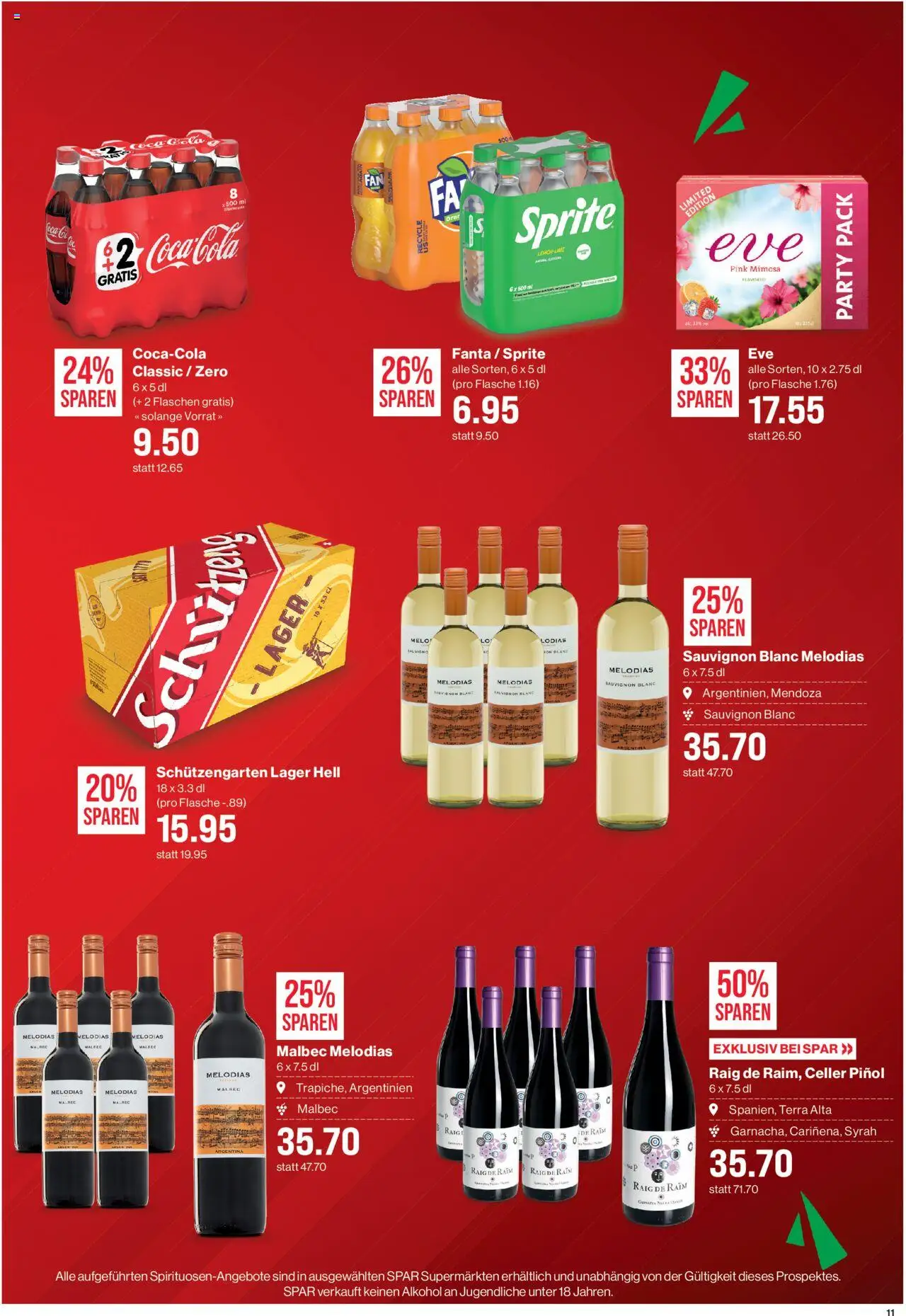 SPAR Aktionen ab 14.08.2025 | Seite: 11 | Produkte: Fanta, Sprite