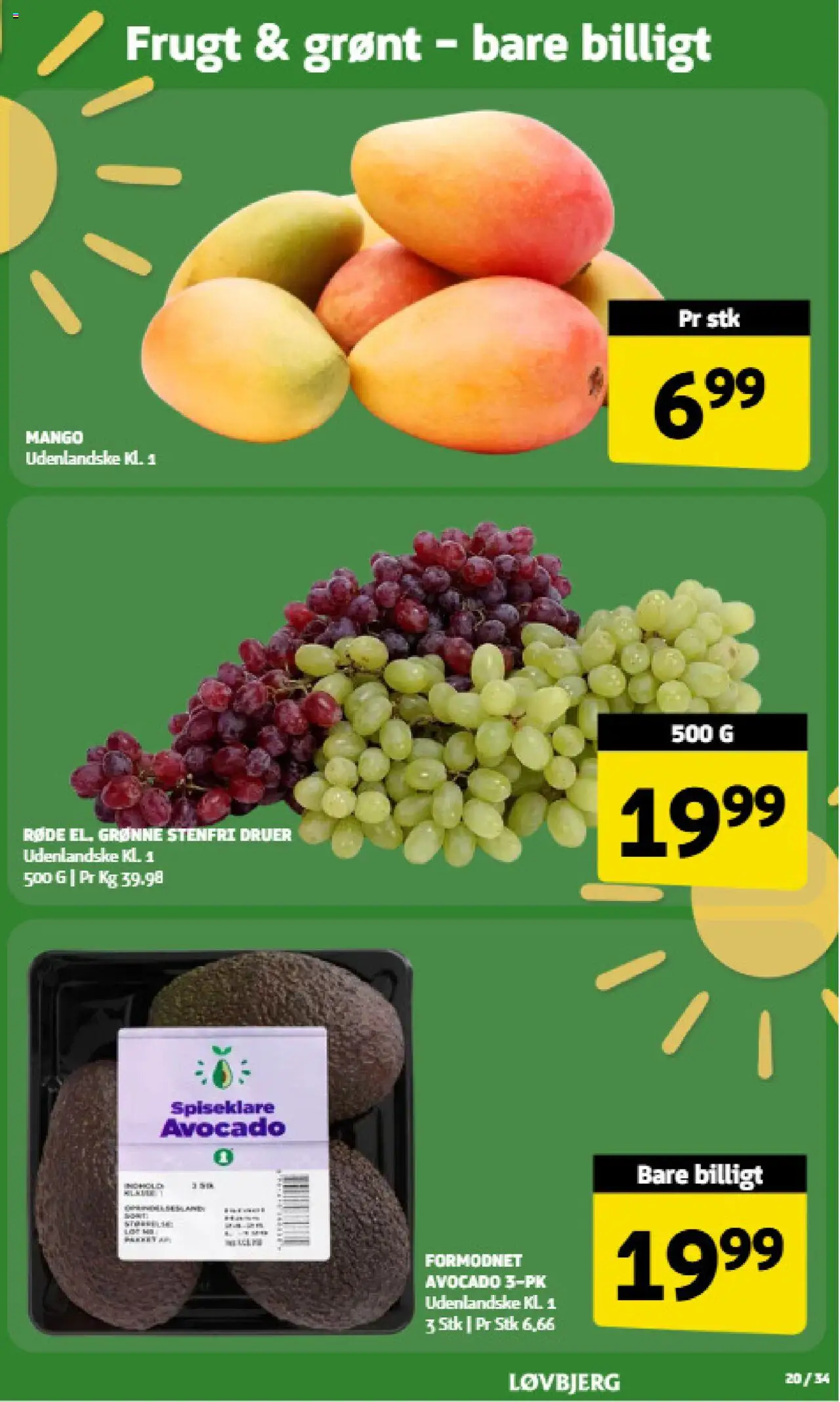 Løvbjerg Tilbudsavis gyldig fra 22.08.2025 | Side: 20 | Produkter: Mango, Avocado