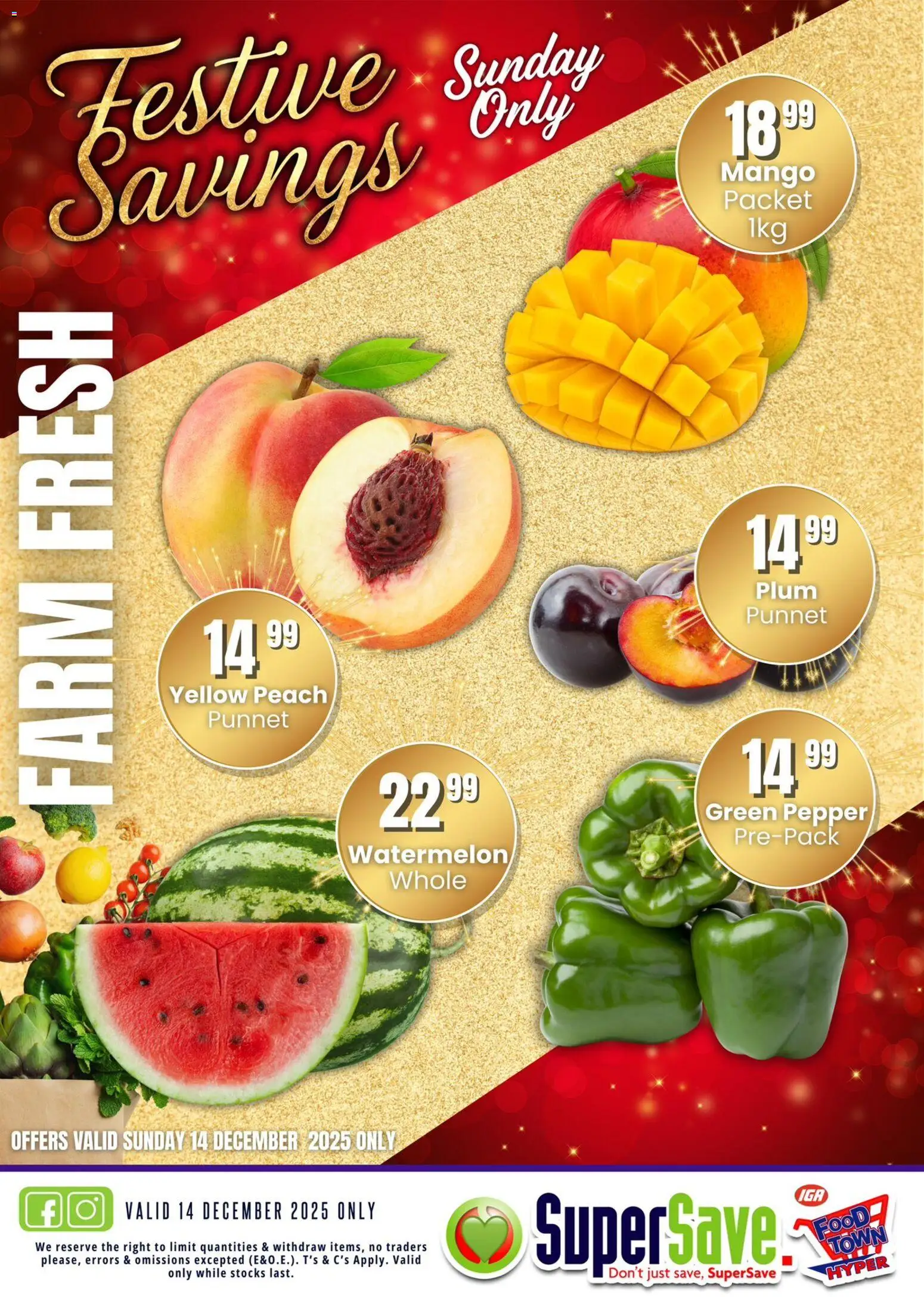 New Super Save catalogue – valid from 14.12.2025 | Page: 4 | Products: Pepper, Mango, Peach