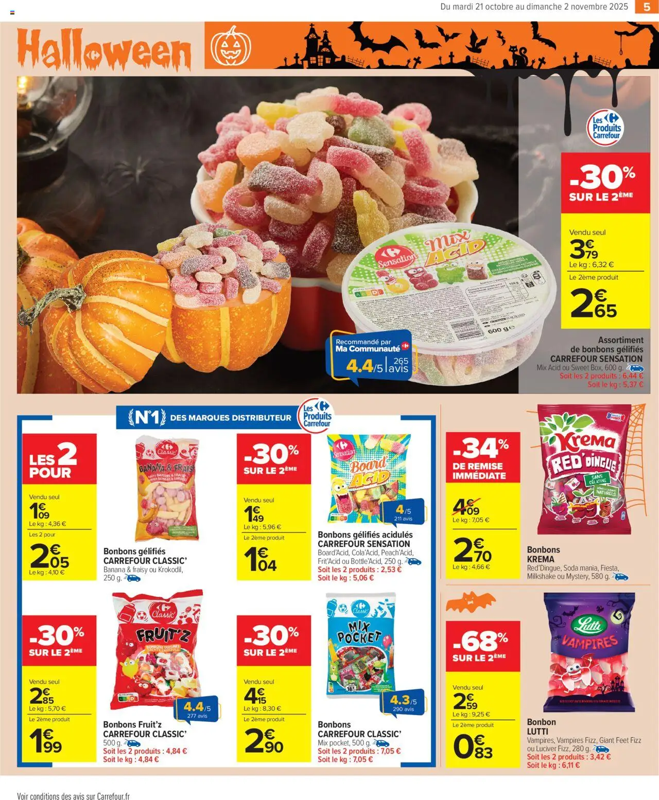 {H1} | Page: 7 | Produits: Fraise, Banane, Bonbons