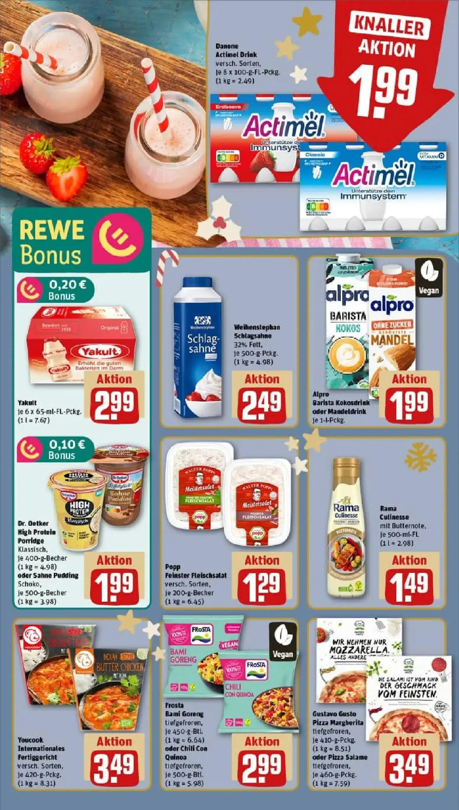 Rewe prospekt Hamburg	 – gültig ab 23.11.2025 | Seite: 12 | Produkte: Gustavo gusto, Schlagsahne, Salami, Pizza