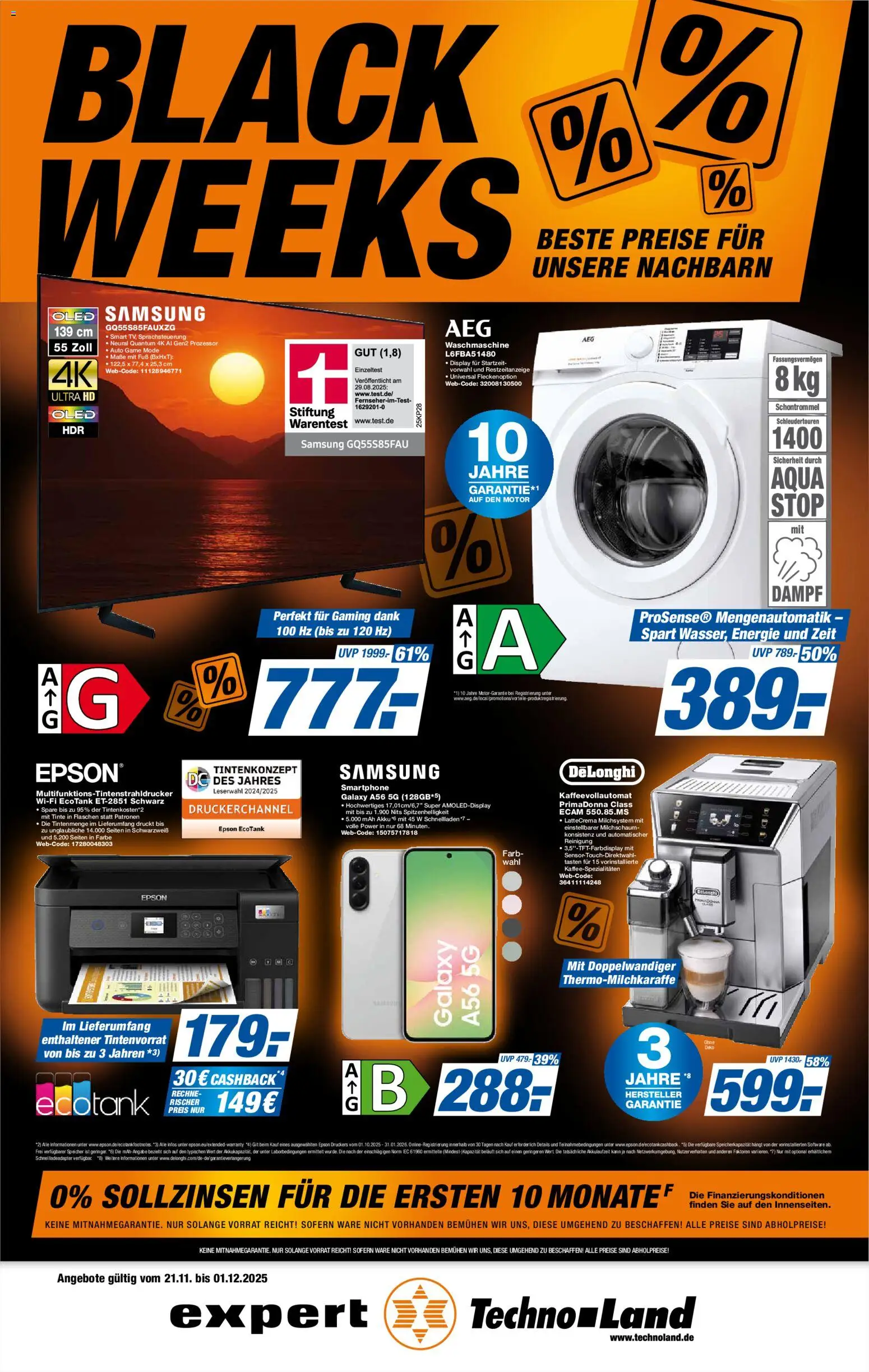 Expert - Black Friday – gültig ab 28.11.2025 | Seite: 9 | Produkte: Epson, Samsung, Kaffeevollautomat, Smartphone