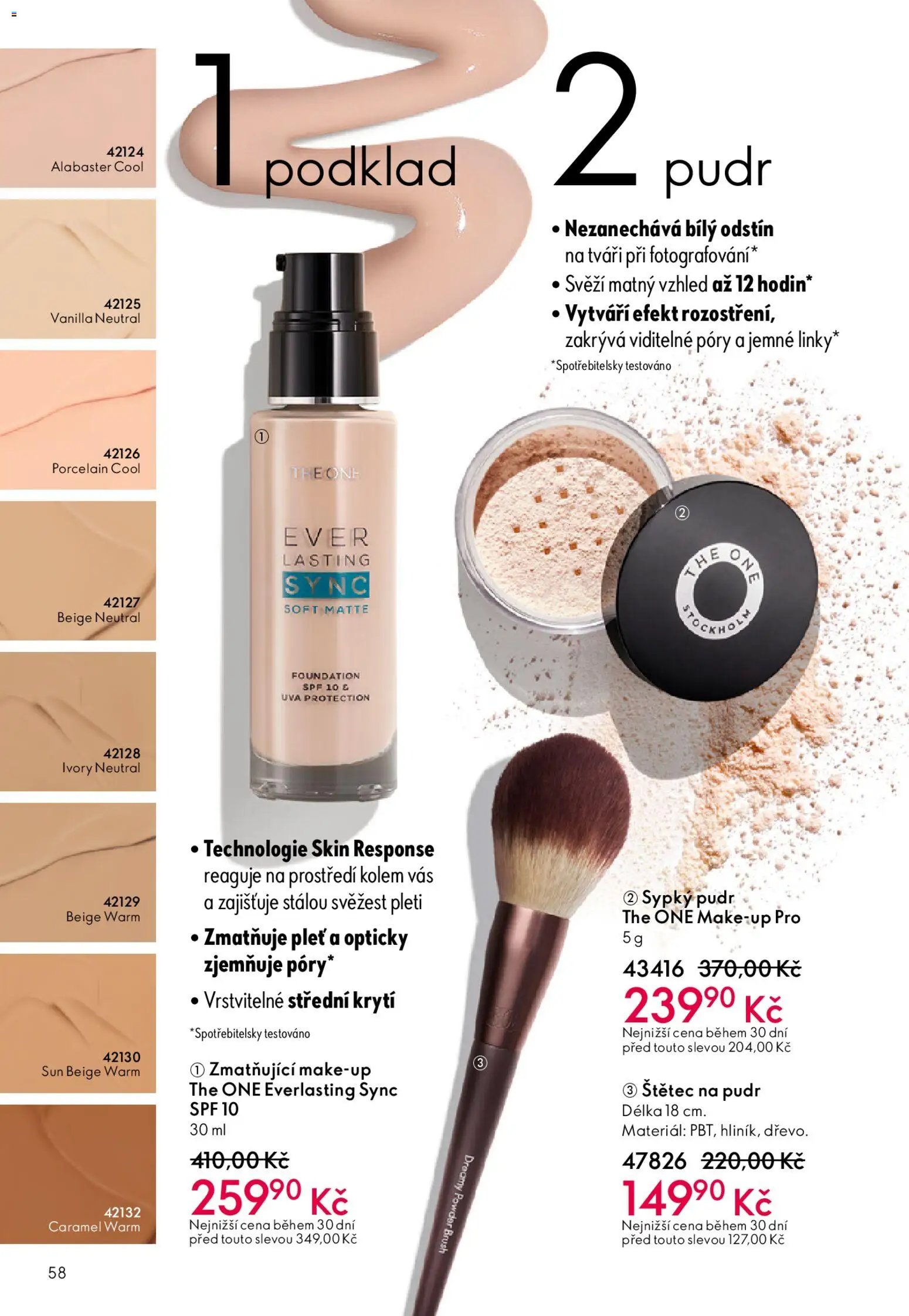 Oriflame katalog č.03/2026 od 11.02.2026 | Strana: 58 | Produkty: Makeup, Pudr, Štětec