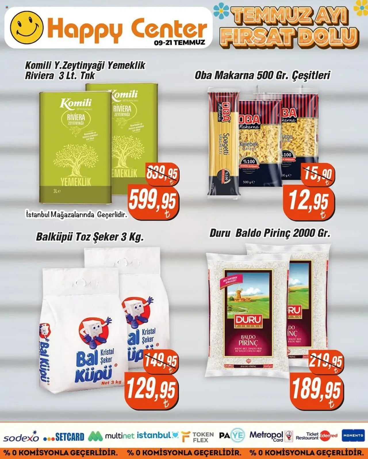 Happy Center Katalog - 09.07.2025 tarihinden itibaren geçerlidir | Sayfa: 30 | Ürünler: Pirinç, Şeker, Makarna, Toz şeker