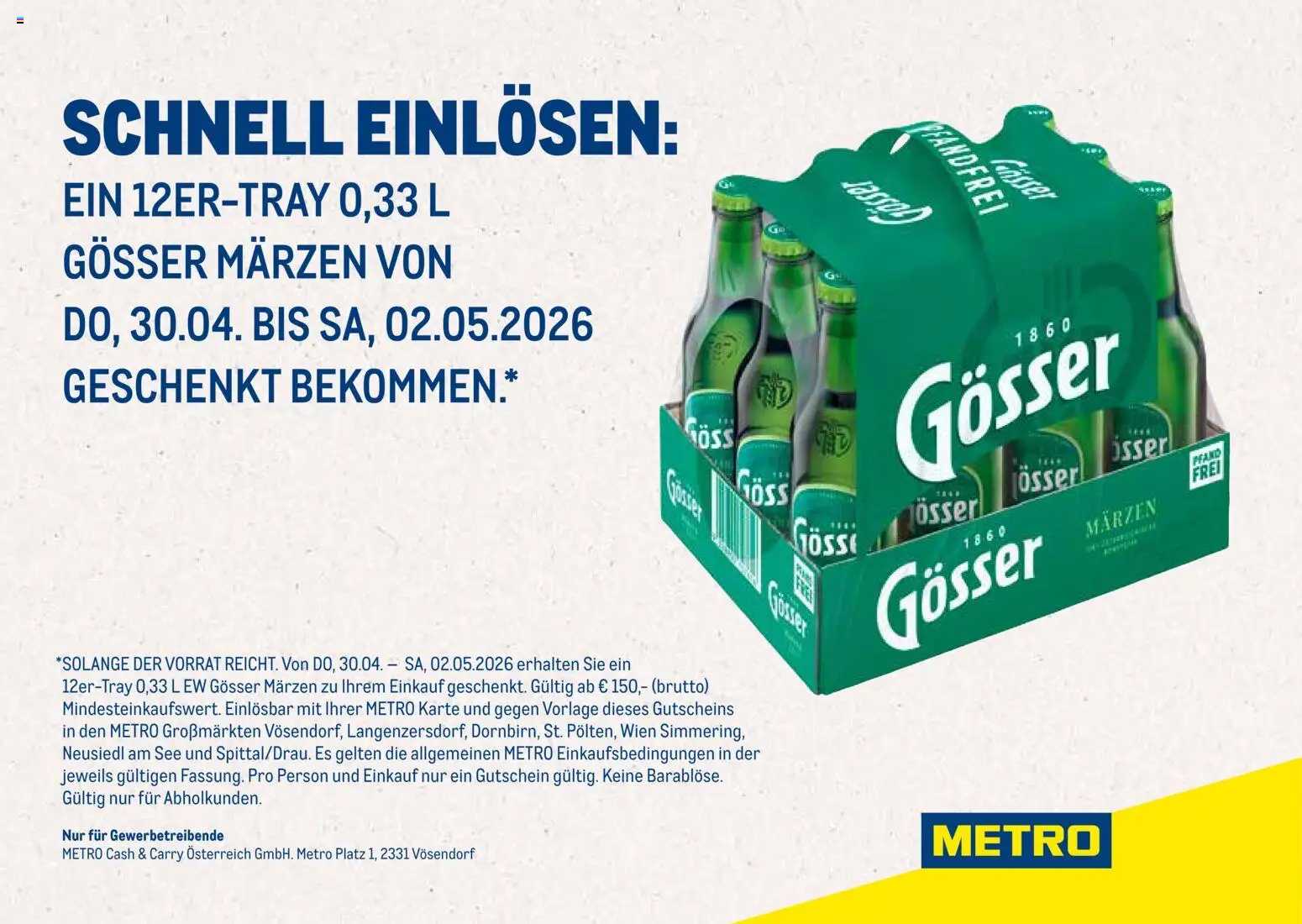Metro angebote Zugabeaktion Gösser Märzen gültig ab 30.04.2026 | Seite: 2
