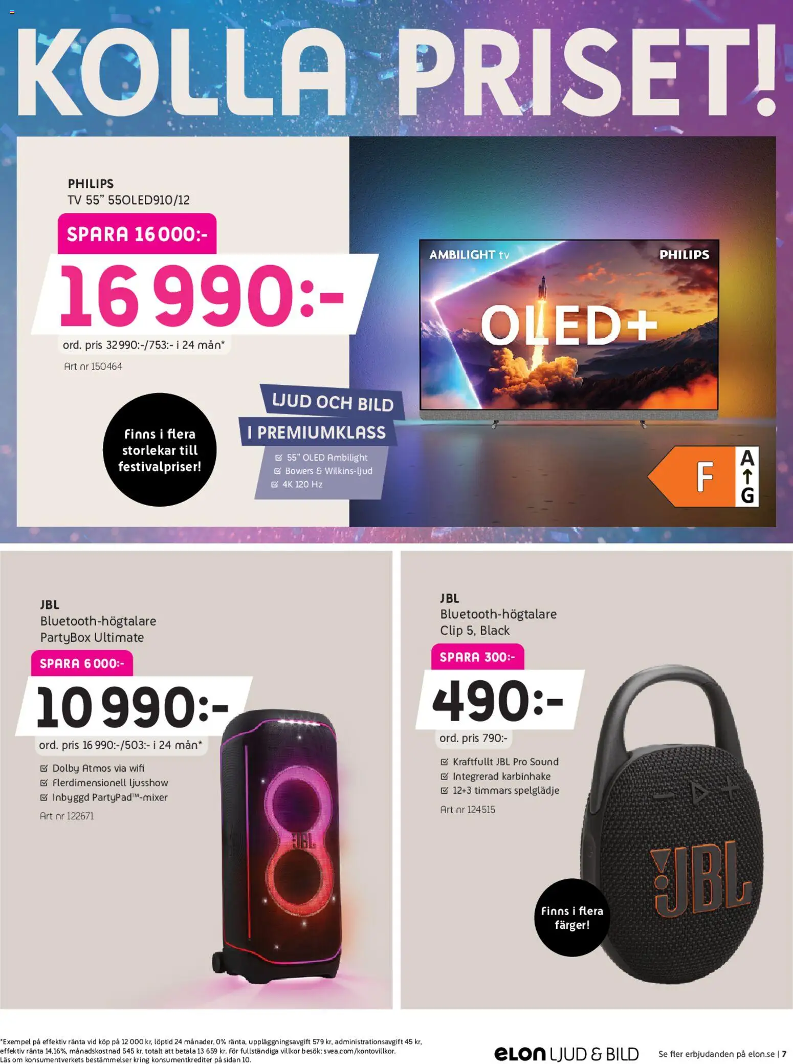 Elon reklamblad aktuell från 09.02.2026 | Sida: 7 | Produkter: Tv, Wifi