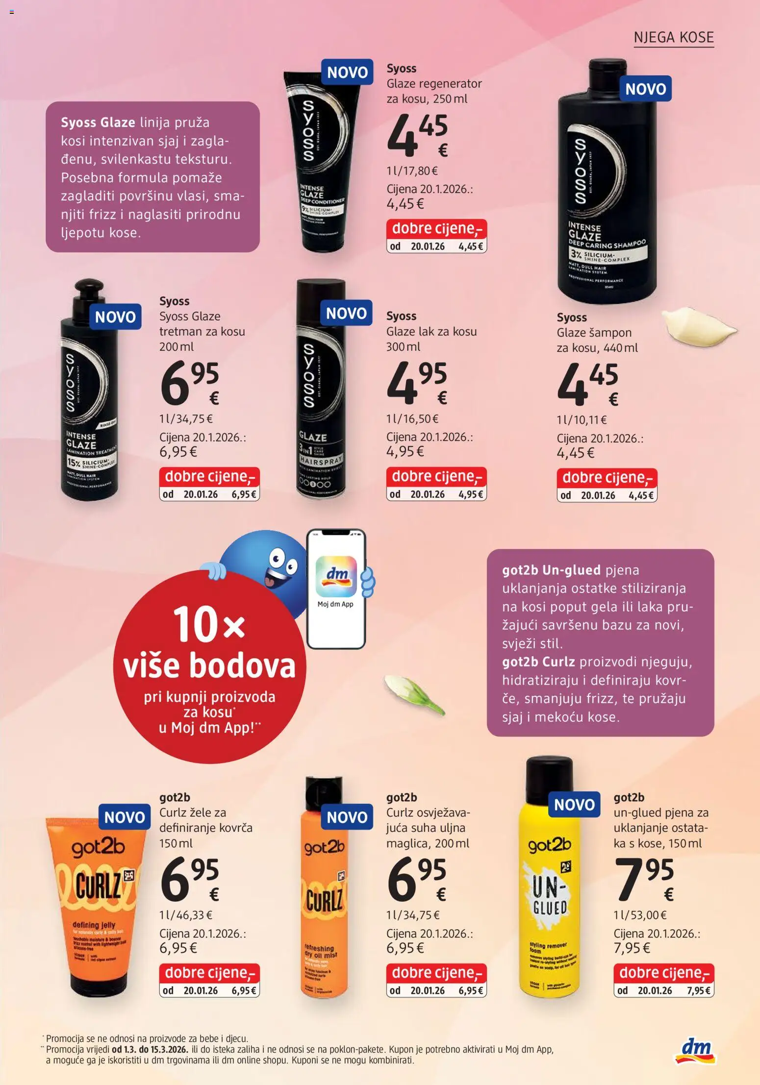 DM katalog | vrijedi od 01.03.2026 | Stranica: 13 | Proizvodi: Šampon, Regenerator, Lak za kosu