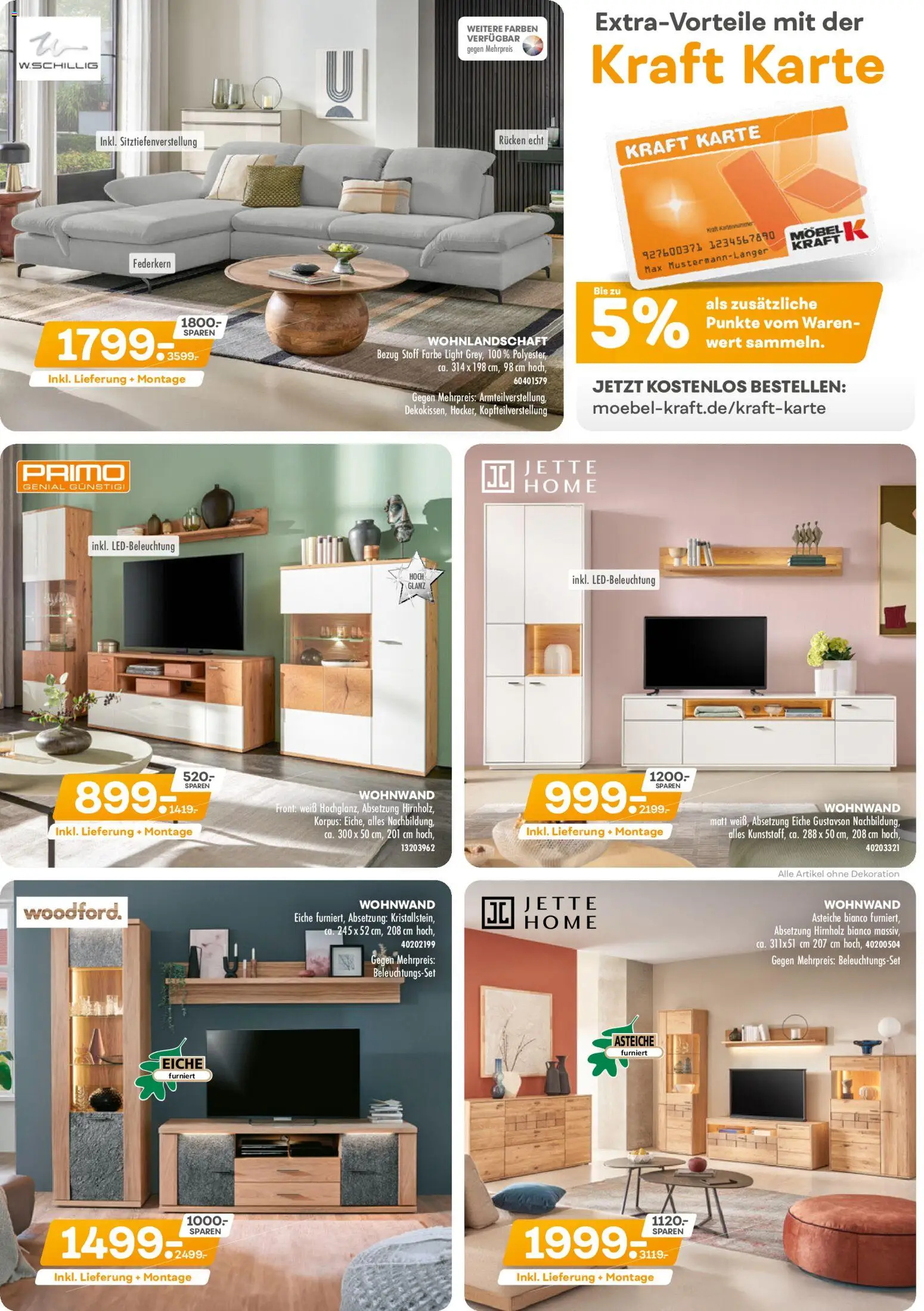 Möbel Kraft Herbst Spar Wochen – gültig ab 17.11.2025 | Seite: 3 | Produkte: Wohnlandschaft, Wohnwand