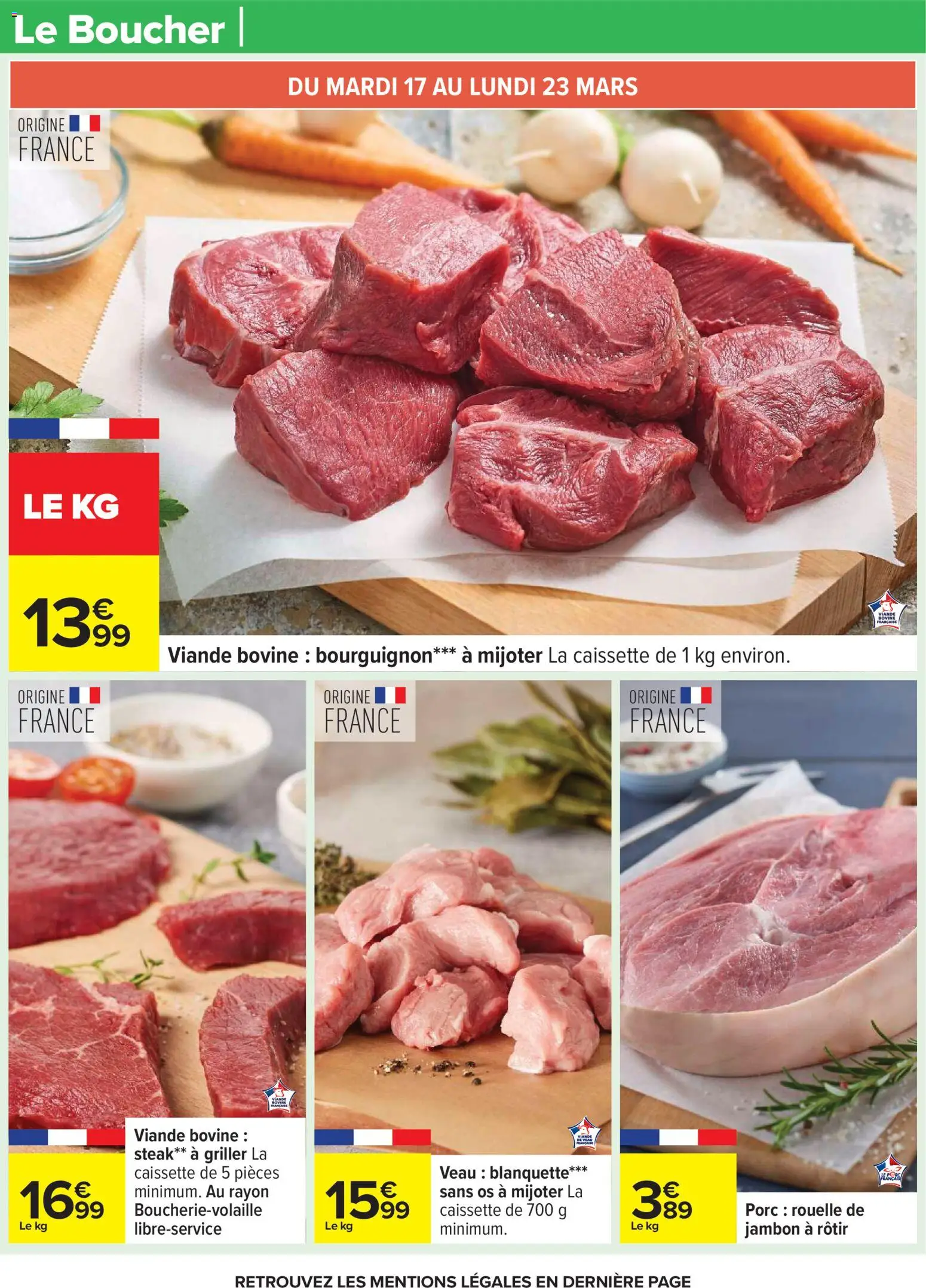 {H1} | Page: 25 | Produits: Jambon, Viande, Porc, Viande bovine