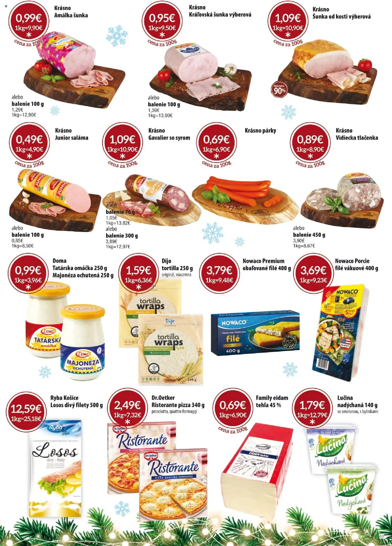 Nové KARMEN CBA akcie – leták je platný od 01.12.2025 | Strana: 10 | Produkty: Saláma, Ryba, Tatárska omáčka, Omáčka