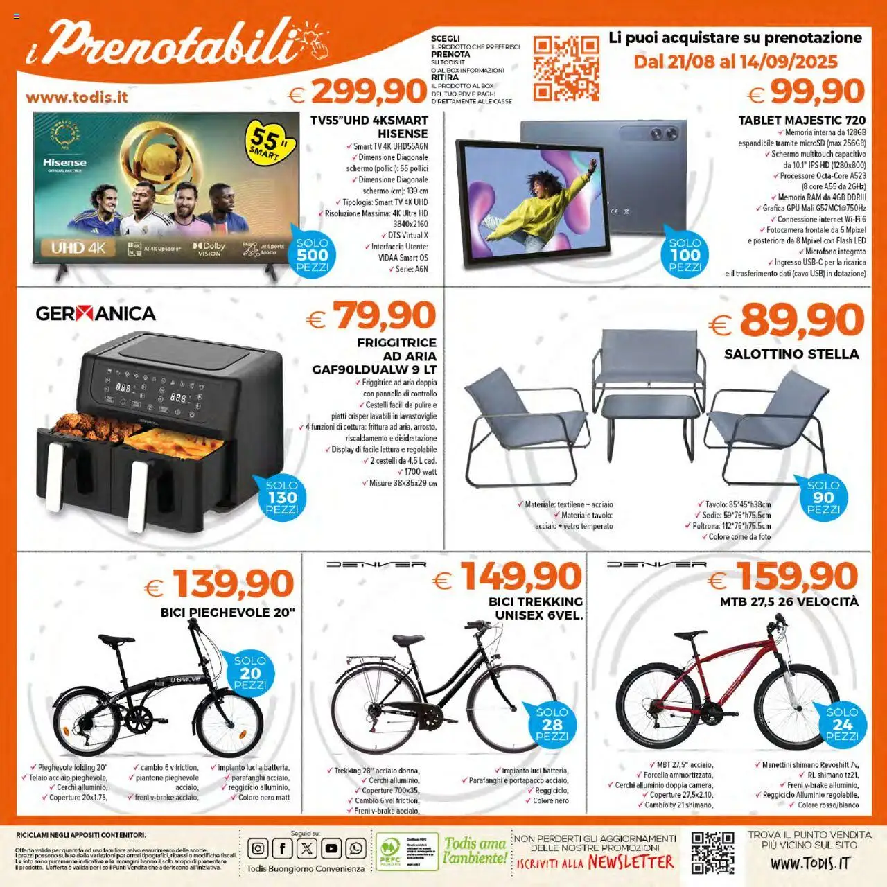 Volantino Todis del 21.08.2025 | Pagina: 24 | Prodotti: Tablet, Fotocamera, Cavo, Microfono