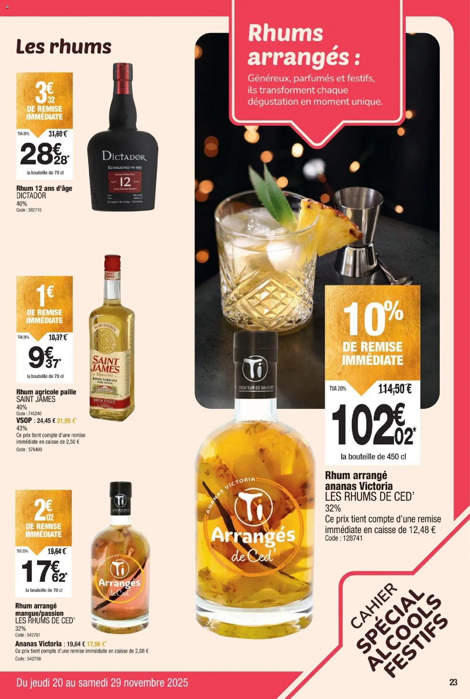 {H1} | Page: 23 | Produits: Alcools, Rhum, Ananas