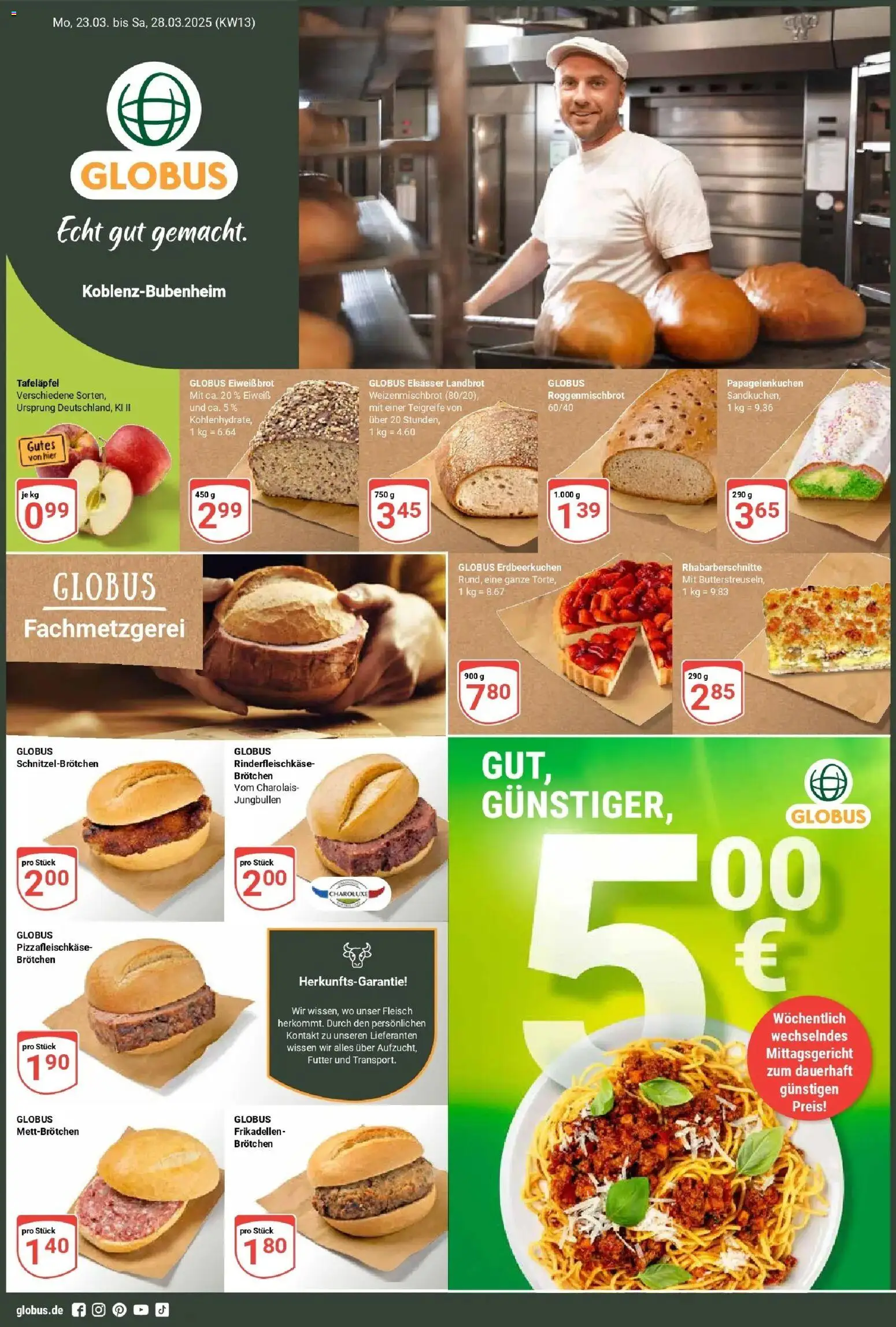 Globus prospekt Koblenz-Bubenheim	 – gültig ab 23.03.2026 | Seite: 1 | Produkte: Fleisch