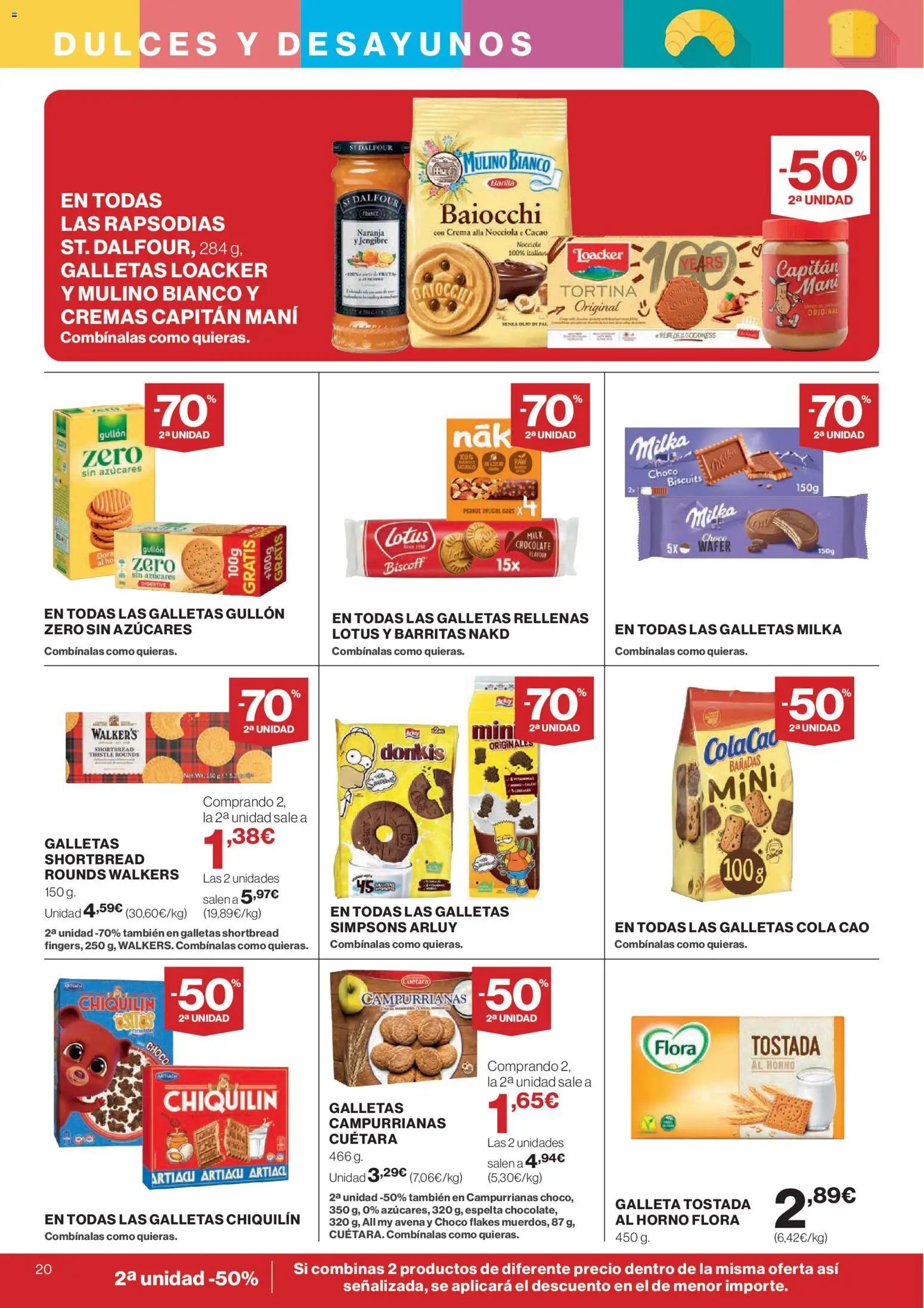 Hipercor catálogo │ válido desde el 25.03.2026 | Página: 20 | Productos: Crema, Galletas, Galletas rellenas, Horno