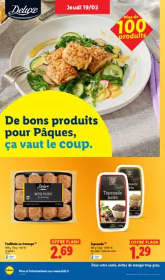 LIDL - Prévisualisation de Feuilletés au fromage (3), 360 g (1 kg = 7,47 €), 12 pièces valide à partir de 19.03.2026 | Page: 14 | Produits: Fromage