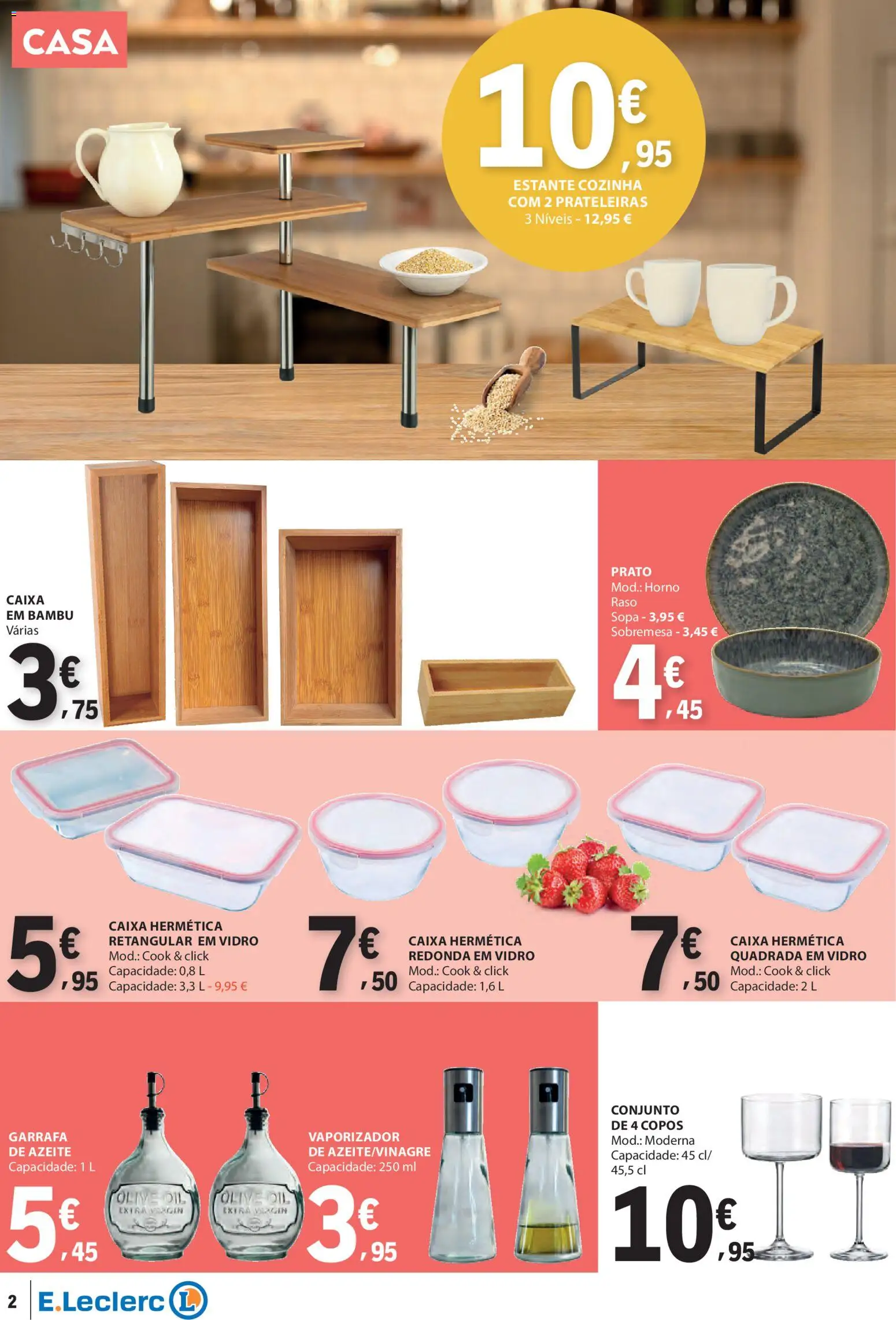E.Leclerc - Folheto Não Alimentar │ válido de 06.11.2025 | Página: 2 | Produtos: Copos, Azeite, Sopa, Caixa