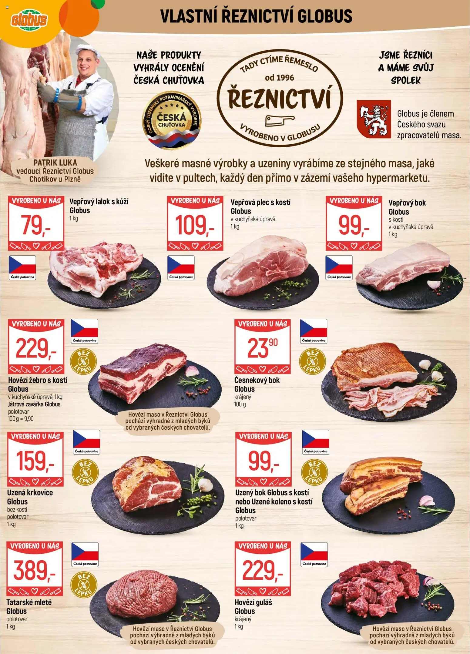 Globus leták - Plzeň od 27.12.2025 | Strana: 3 | Produkty: Hovězí, Uzeniny, Guláš, Uzené koleno