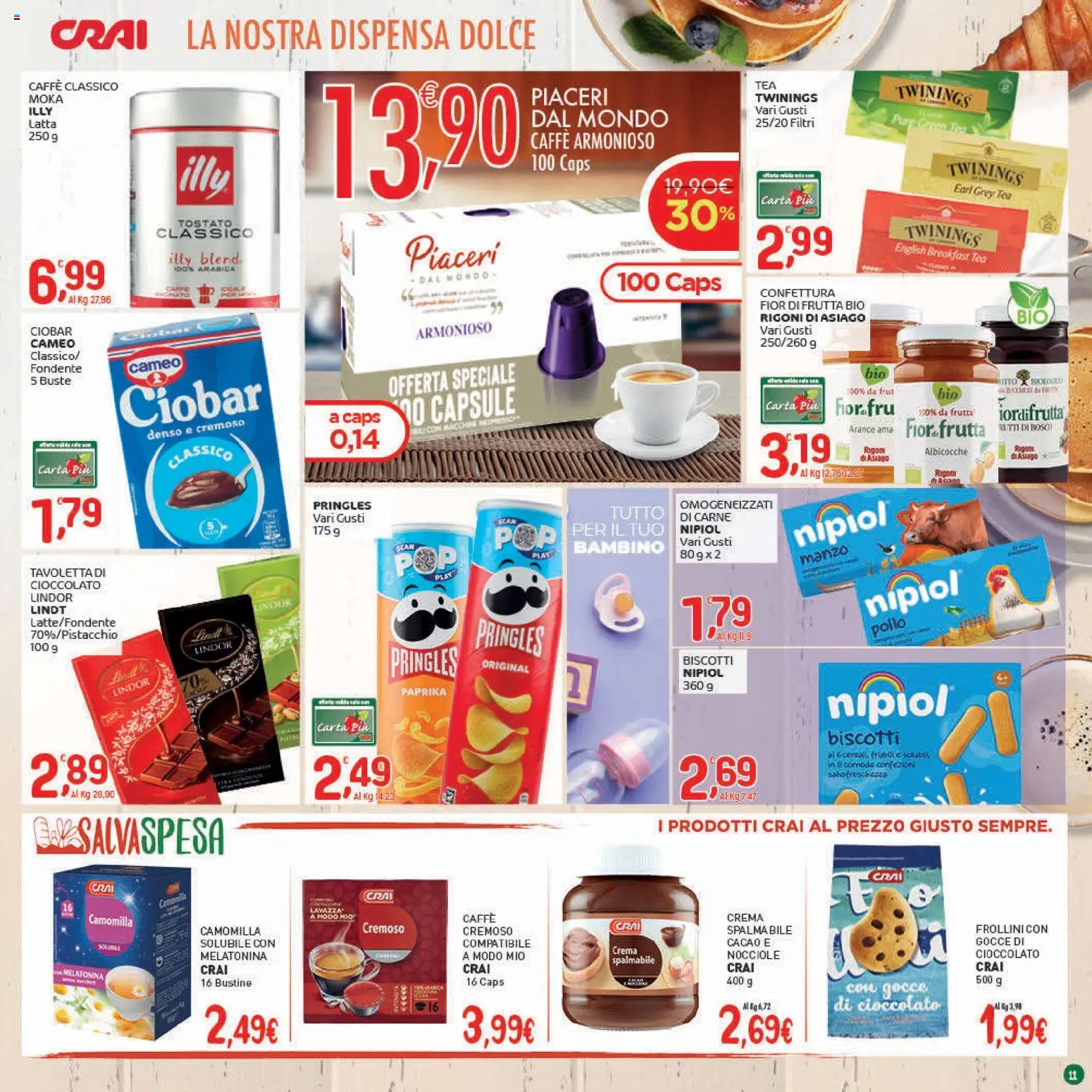 Volantino CRAI del 13.11.2025 | Pagina: 11 | Prodotti: Arance, Frutta, The, Cacao