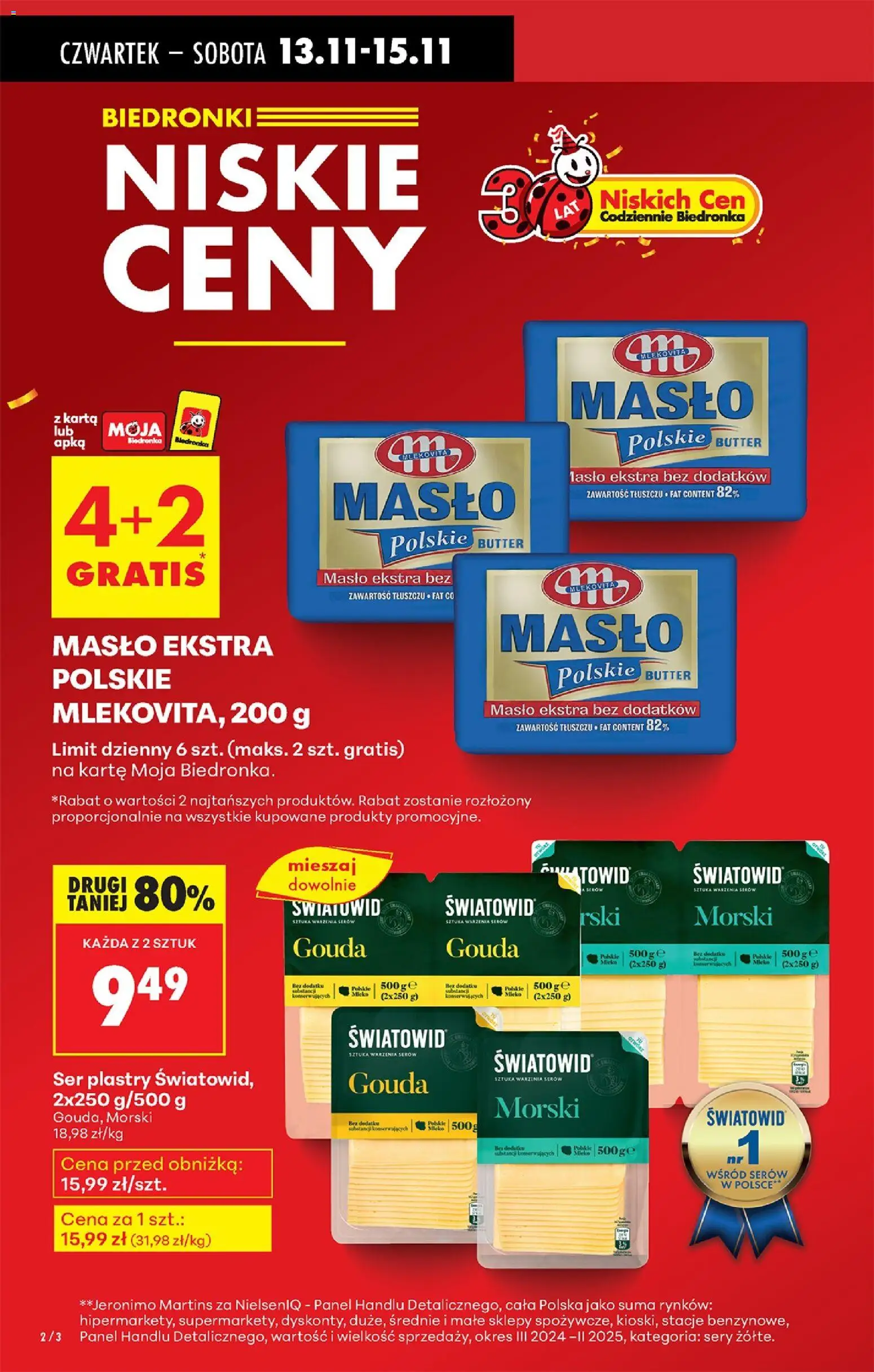 Biedronka gazetka - Oferta w tym tygodniu od 13.11.2025 | Strona: 4 | Produkty: Karta, Sery, Masło, Ser