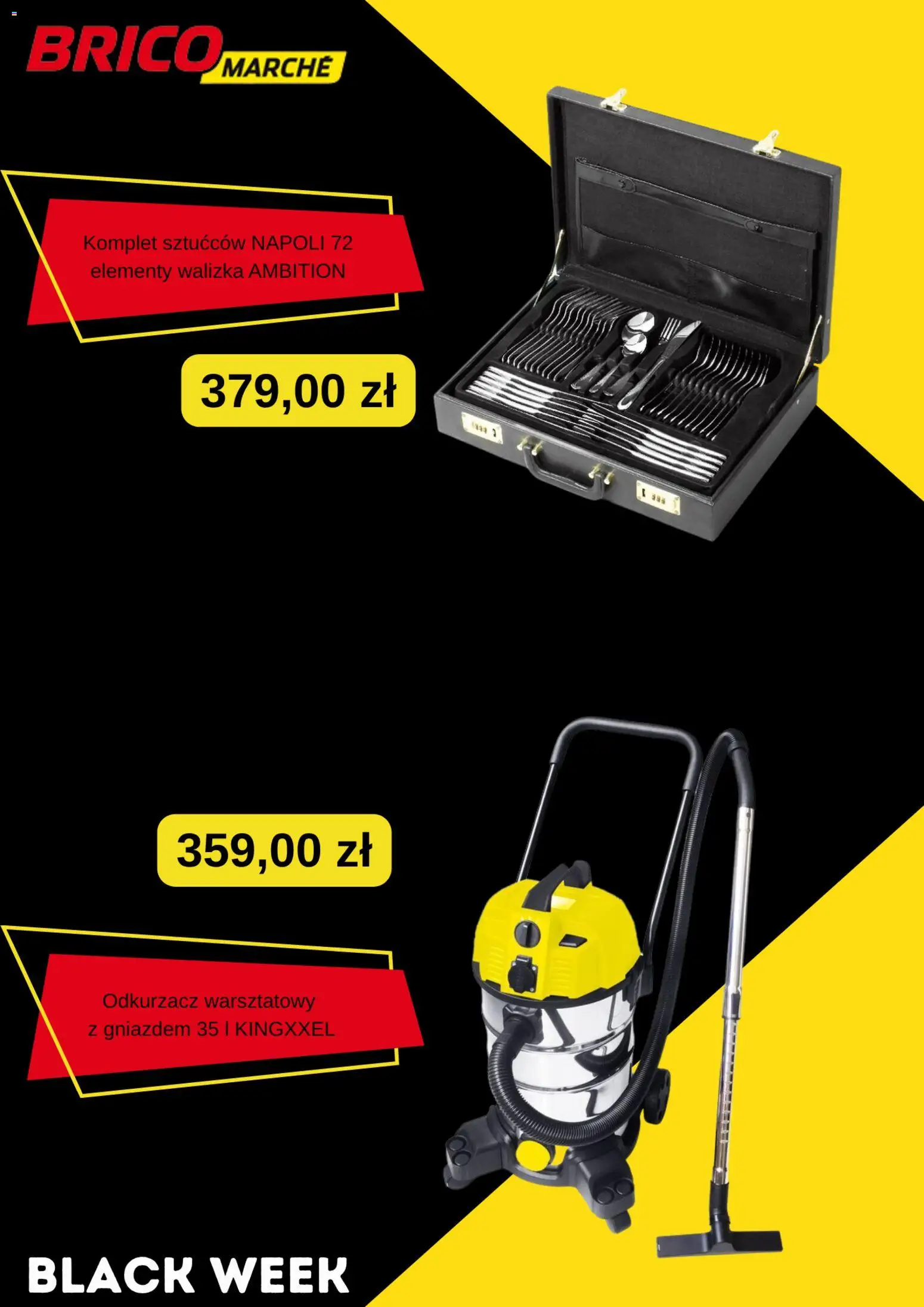 Brico Marché Black Friday od 19.11.2025 | Strona: 5 | Produkty: Walizka, Odkurzacz, Odkurzacz warsztatowy