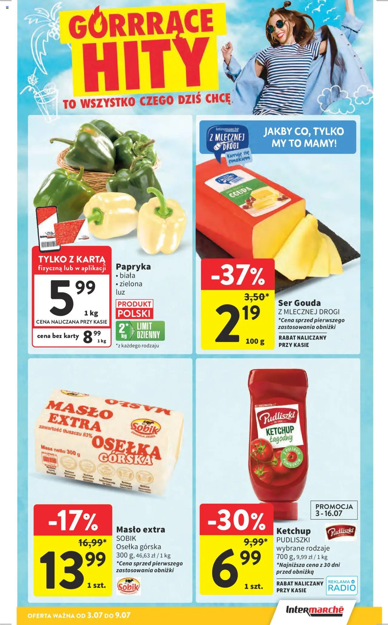 Intermarche Gazetka od 03.07.2025 | Strona: 5 | Produkty: Osełka, Ketchup, Masło, Ser gouda