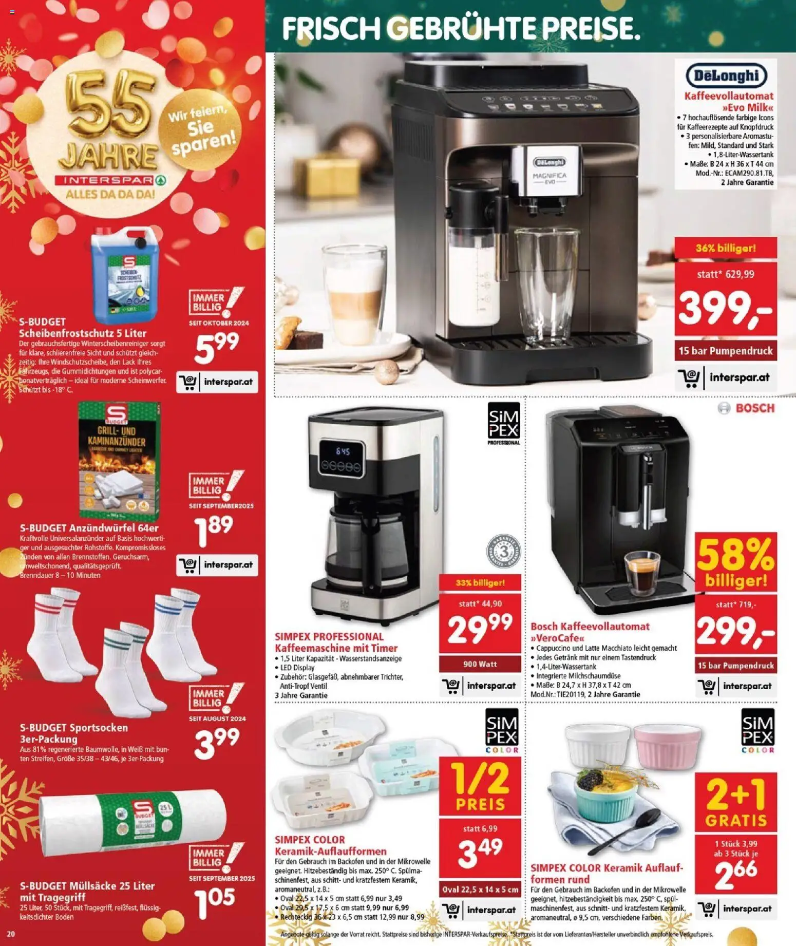 Interspar Flugblatt - Burgenland gültig ab 18.12.2025 | Seite: 20 | Produkte: Mikrowelle, Grill, Kaffeemaschine