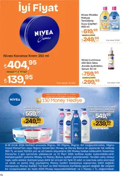 08.01.2026 tarihinden itibaren geçerli olan Migros kataloğu önizlemesi | Sayfa: 70 | Ürünler: Krem, Makyaj, Ocak