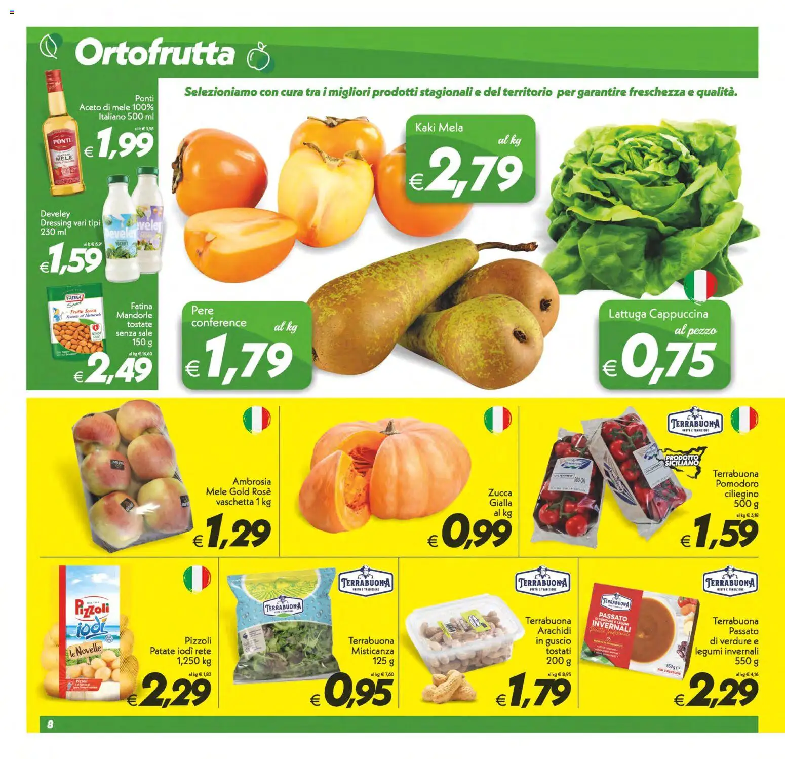 Volantino SuperConveniente del 24.10.2025 | Pagina: 8 | Prodotti: Legumi, Mele, Verdure, Arachidi