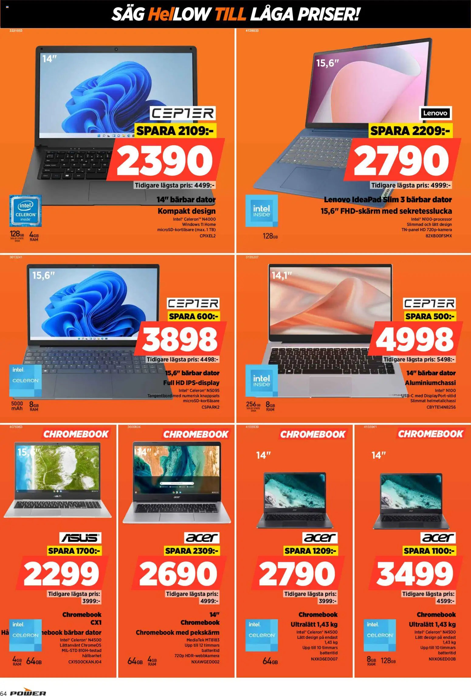 Power reklamblad aktuell från 24.11.2025 | Sida: 64 | Produkter: Såg, Dator, Tangentbord