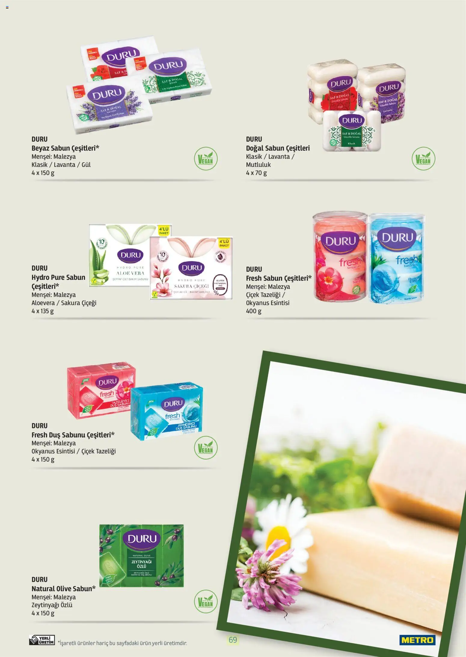 Metro - Bitki Bazlı ve Vegan 2025 - 21.10.2025 tarihinden itibaren geçerlidir | Sayfa: 69 | Ürünler: Banyo, Duş, Gül, Sabun
