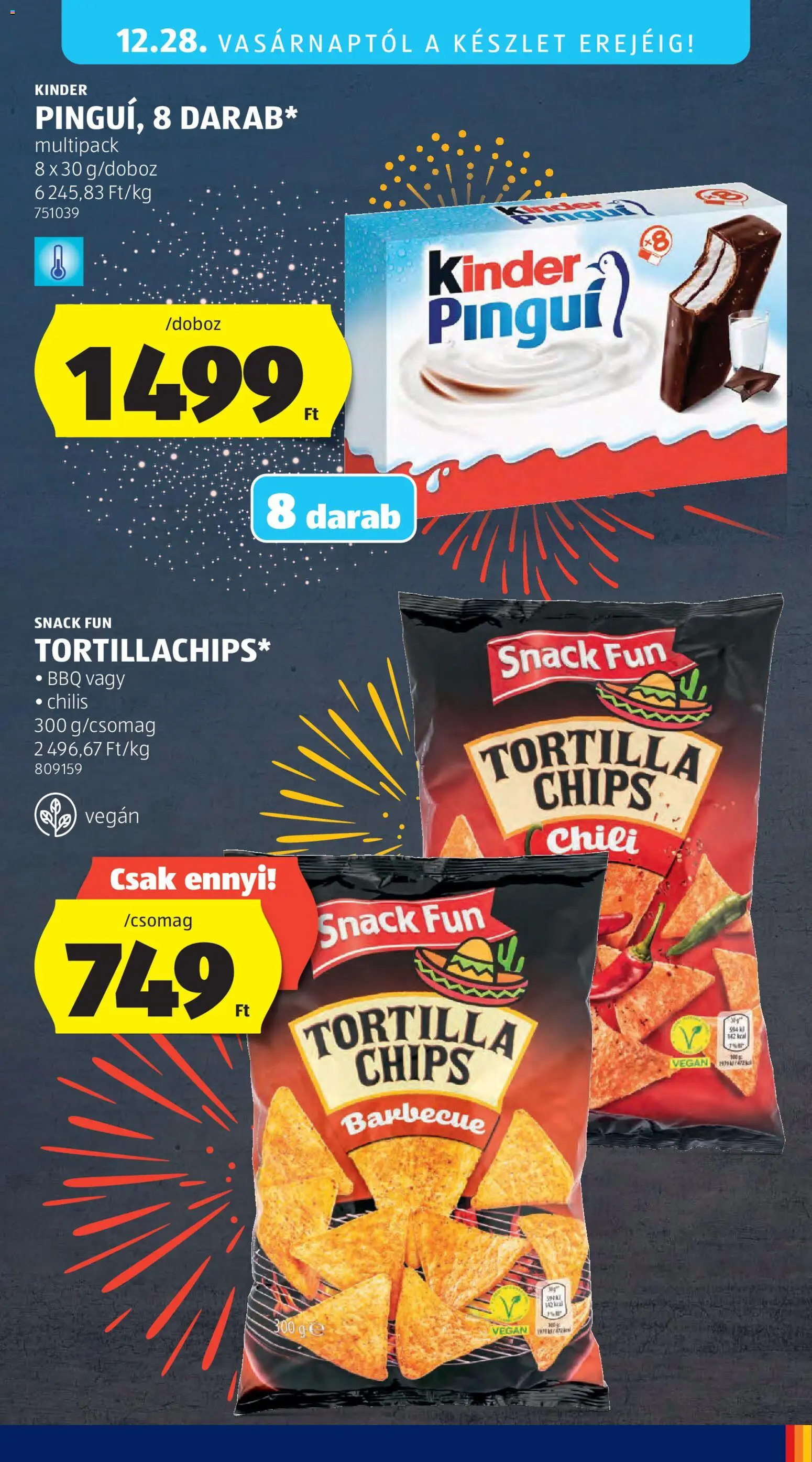 Aldi akciós ujság - amely érvényes a következő dátumtól: 27.12.2025 | Oldal: 5 | Termékek: Chili, Chips, Tortilla, Vegán