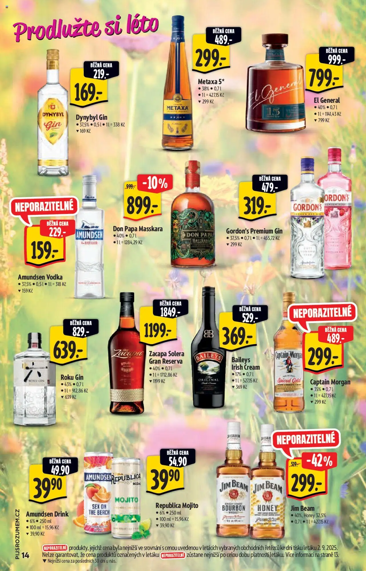 Albert katalog - Supermarket od 10.09.2025 | Strana: 14 | Produkty: Irish cream, Metaxa, Captain Morgan, Baileys