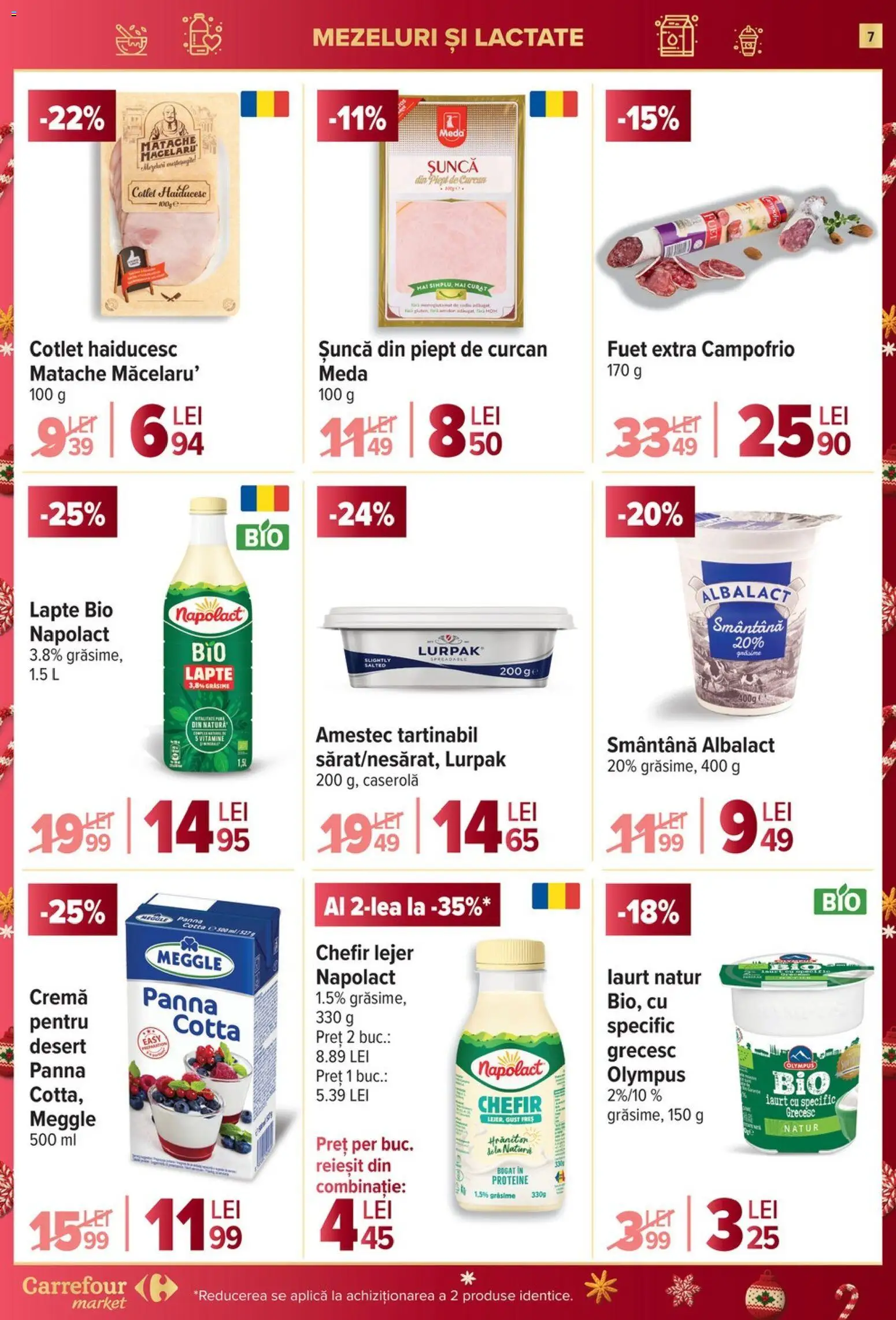 Noul catalog Carrefour – valabil de la 27.12.2025 | Pagină: 7 | Produse: Şerit ödül, Kalem ucu, Lapte, Smântână