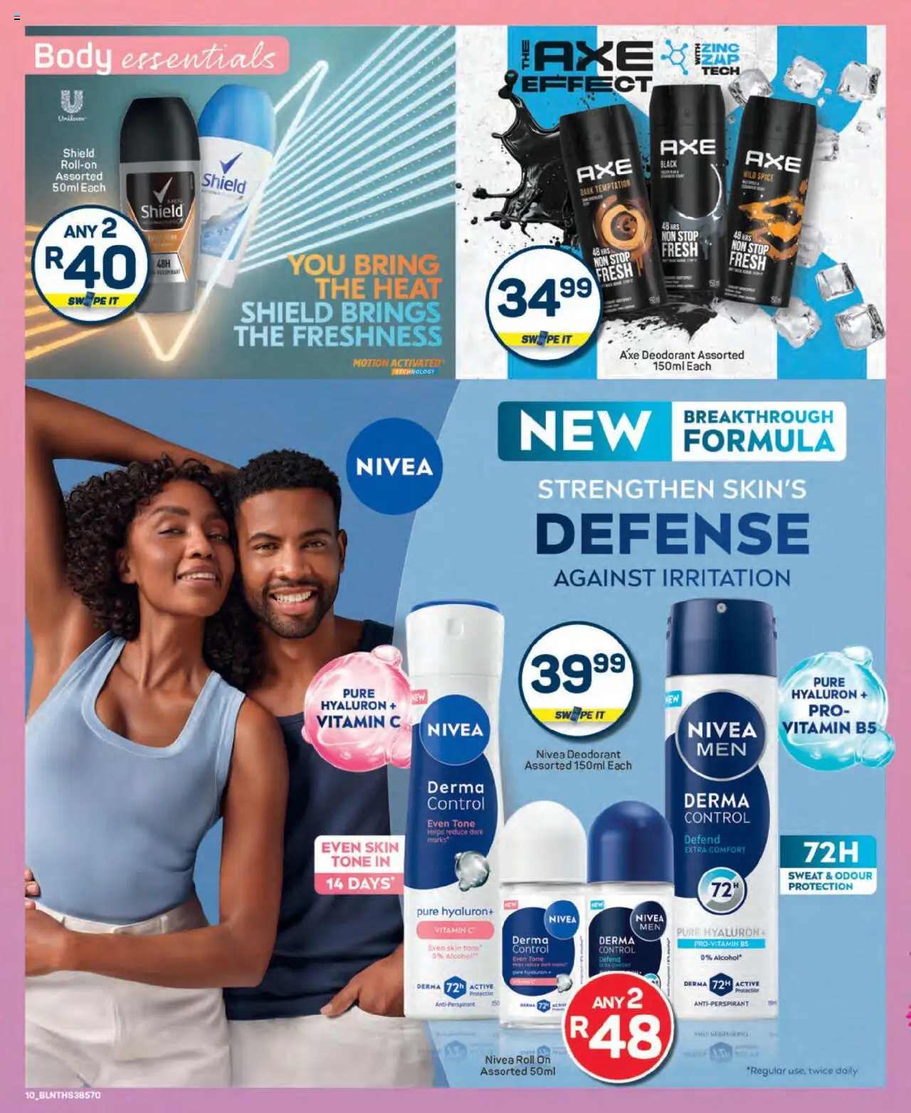 New Pick n Pay catalogue – valid from 25.09.2025 | Page: 10 | Products: Deodorant, Antiperspirant