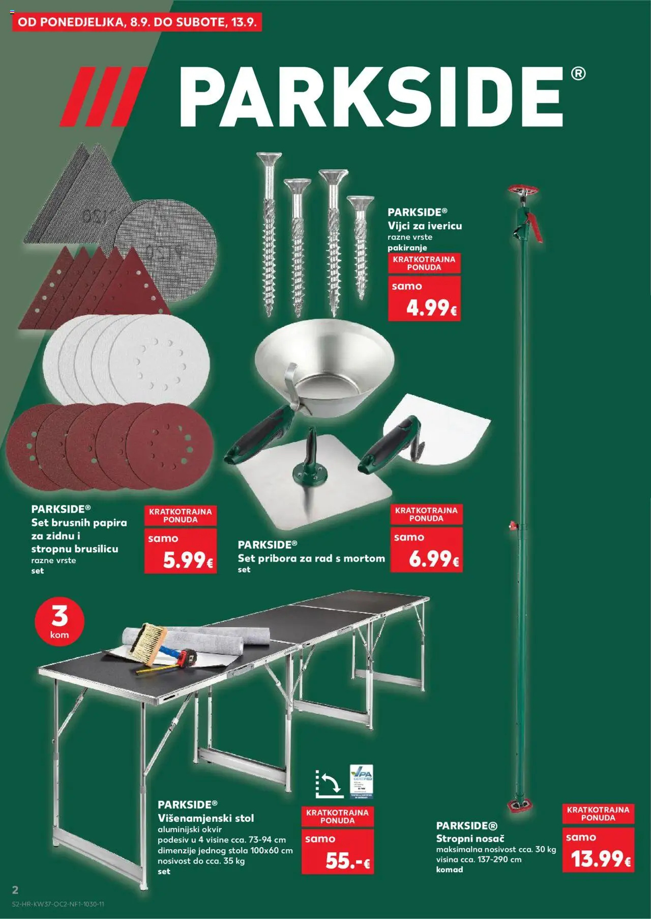 Kaufland katalog | vrijedi od 10.09.2025 | Stranica: 2 | Proizvodi: Stol, Parkside