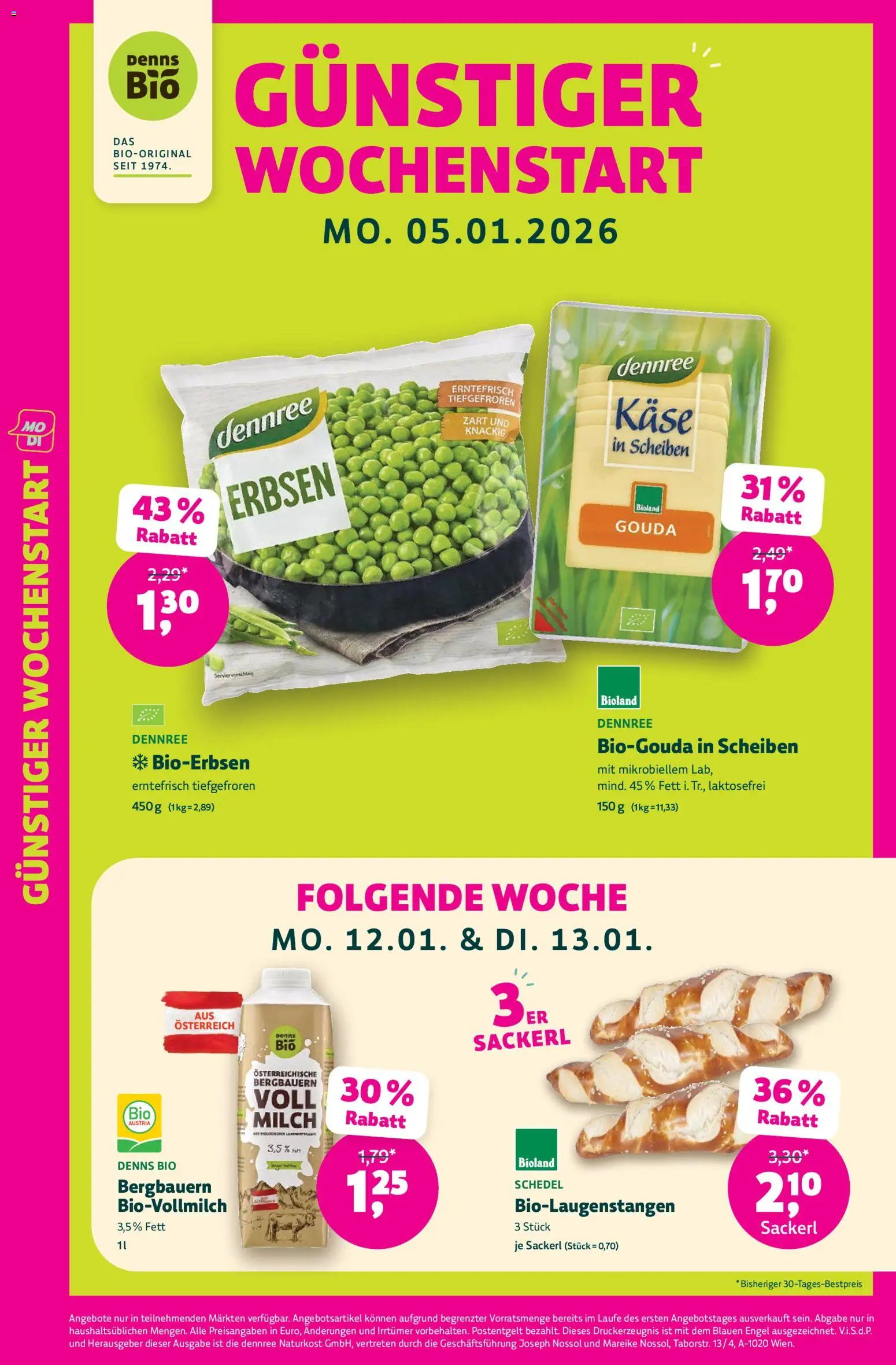 Denns BioMarkt Angebote gültig ab 02.01.2025 | Seite: 3 | Produkte: Erbsen, Milch, Käse