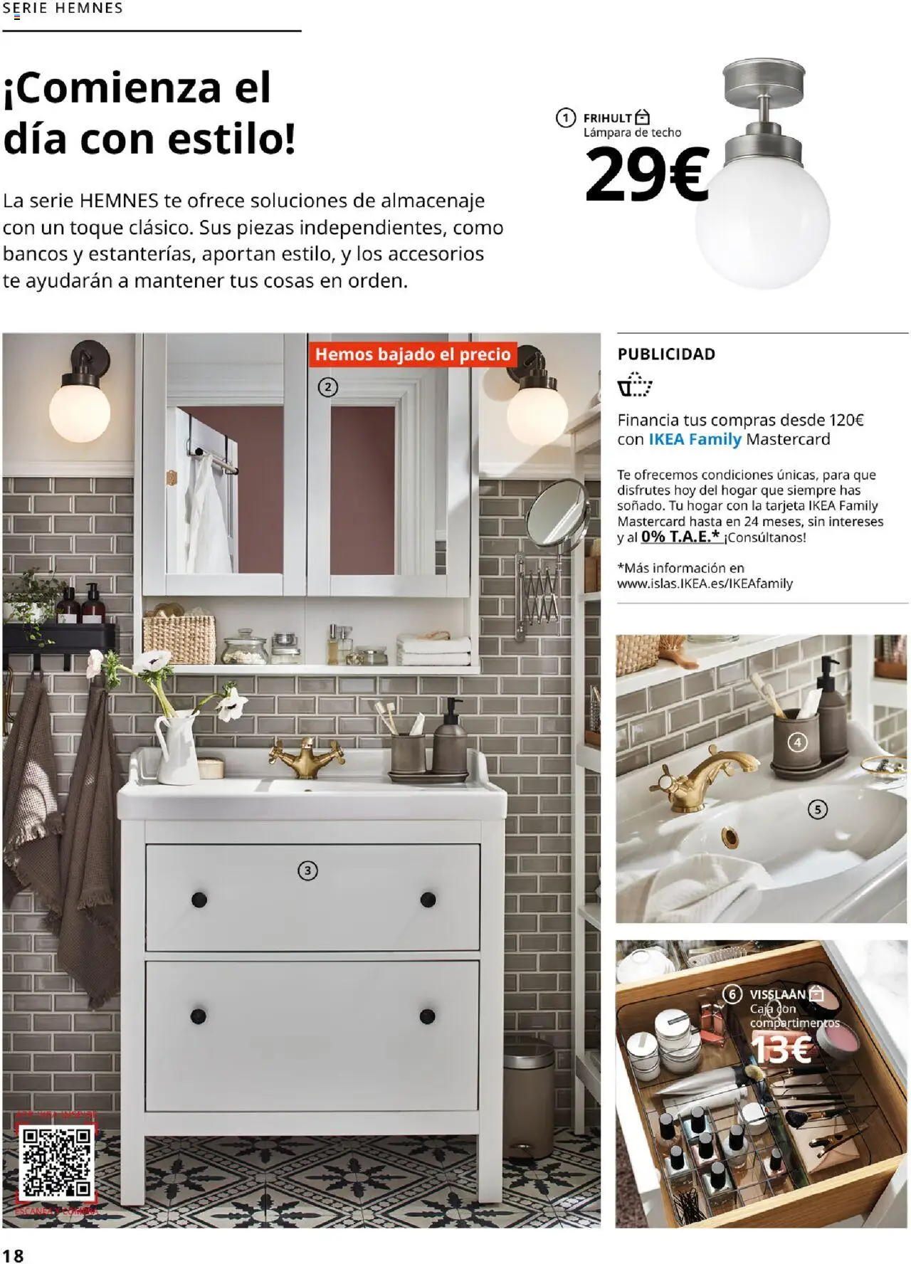Catálogo IKEA Baños │ válido desde el 04.02.2025 | Página: 18 | Productos: Lámpara de techo, Almacenaje, Caja, Lámpara